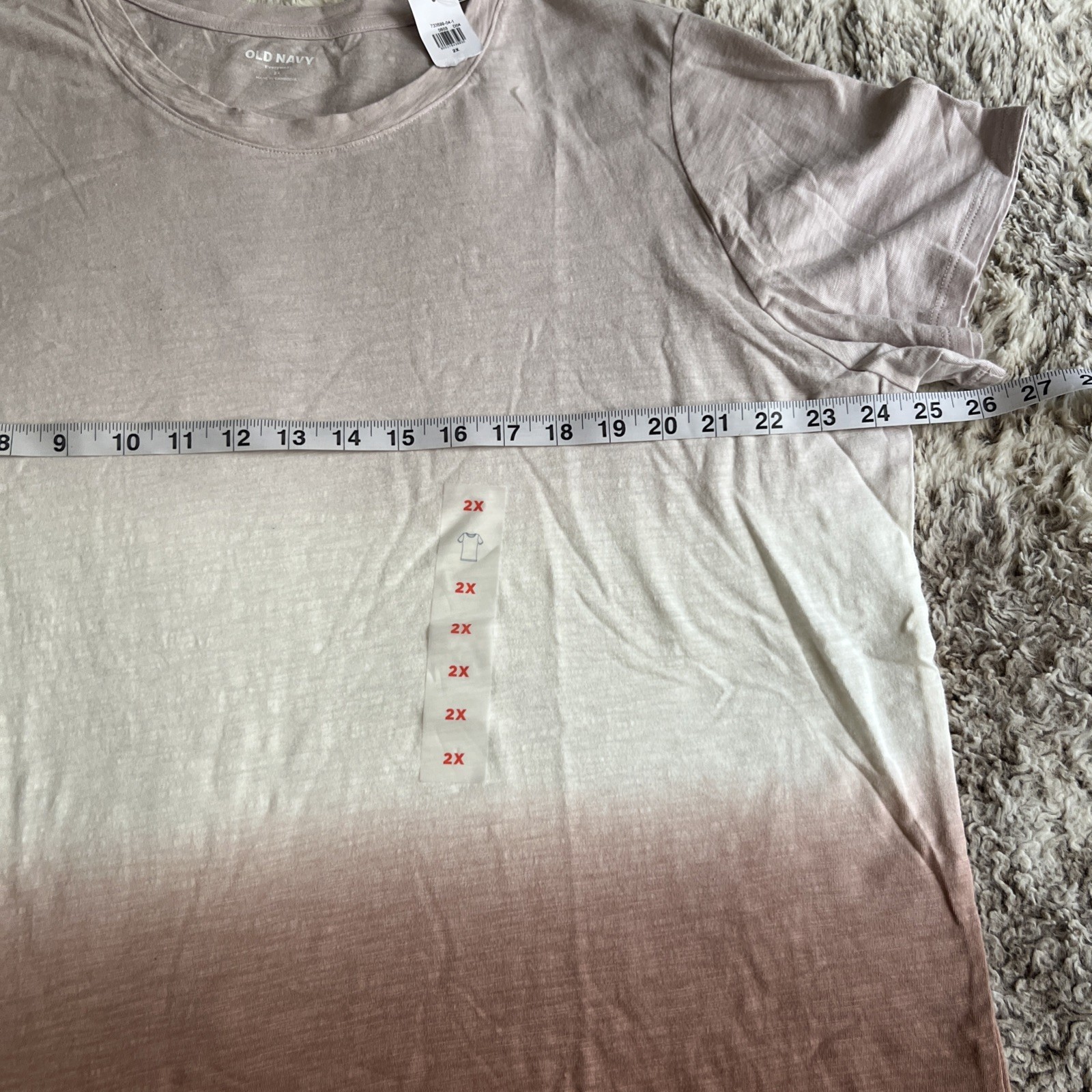 Old Navy EveryWear Slub Knit Ombre Tee Women’s 2X NWT Gray Cool Ombre