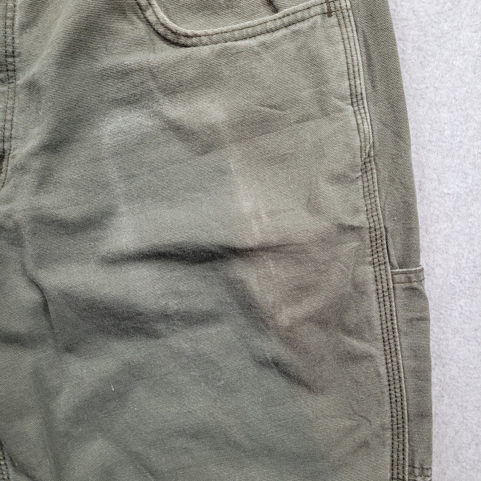 Carhartt FRB159-MOS Flame Resistant Canvas Pants Mens 36×30 Green Workwear CAT 2