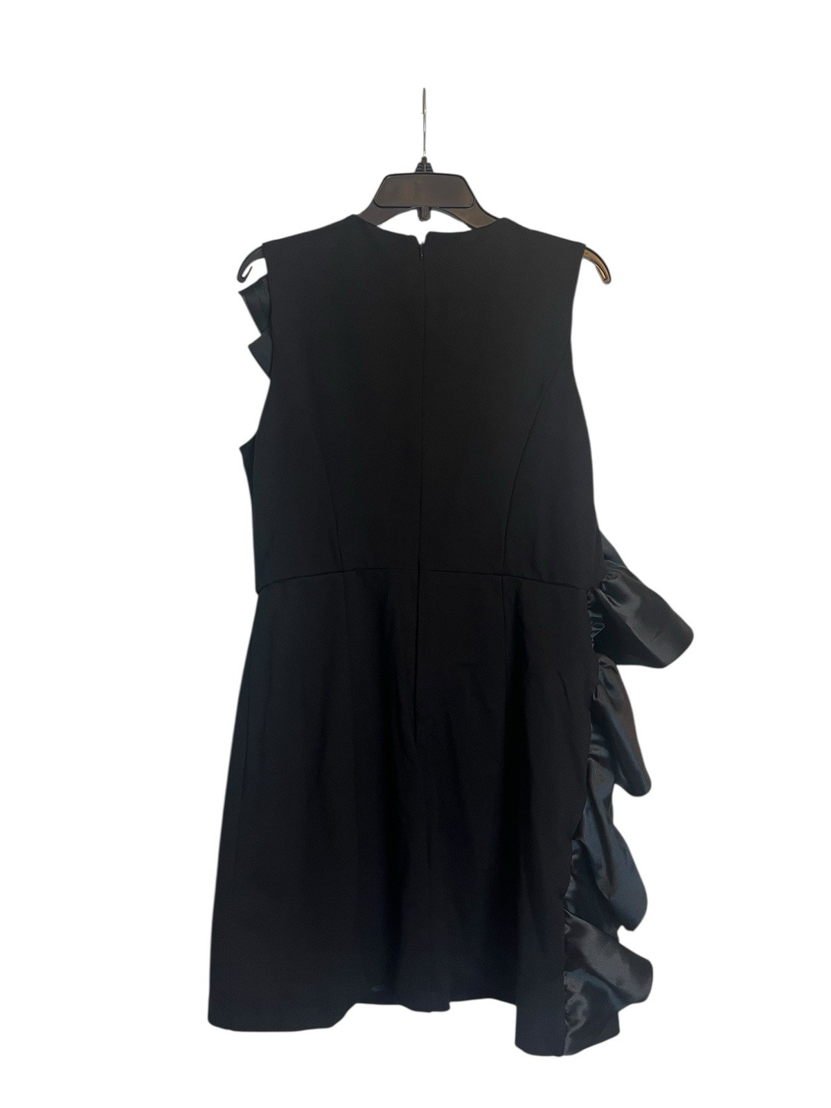 Hutch Anthropologie Ruffle Dress Large Black Mini Sleeveless LBD