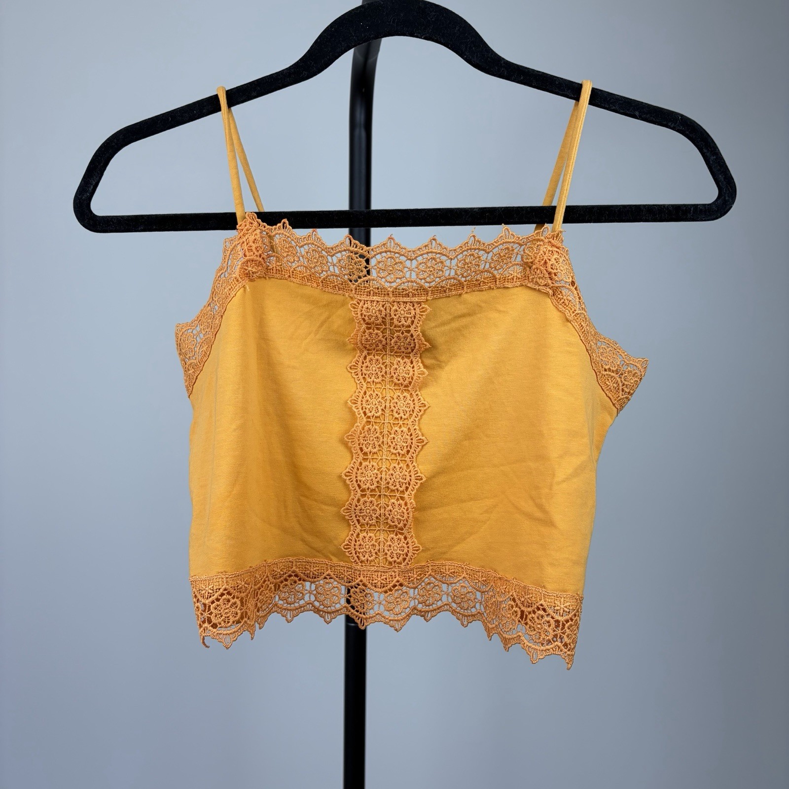 Primark Orange Boho Summer Cami Crop Top Size Small UK 10-12