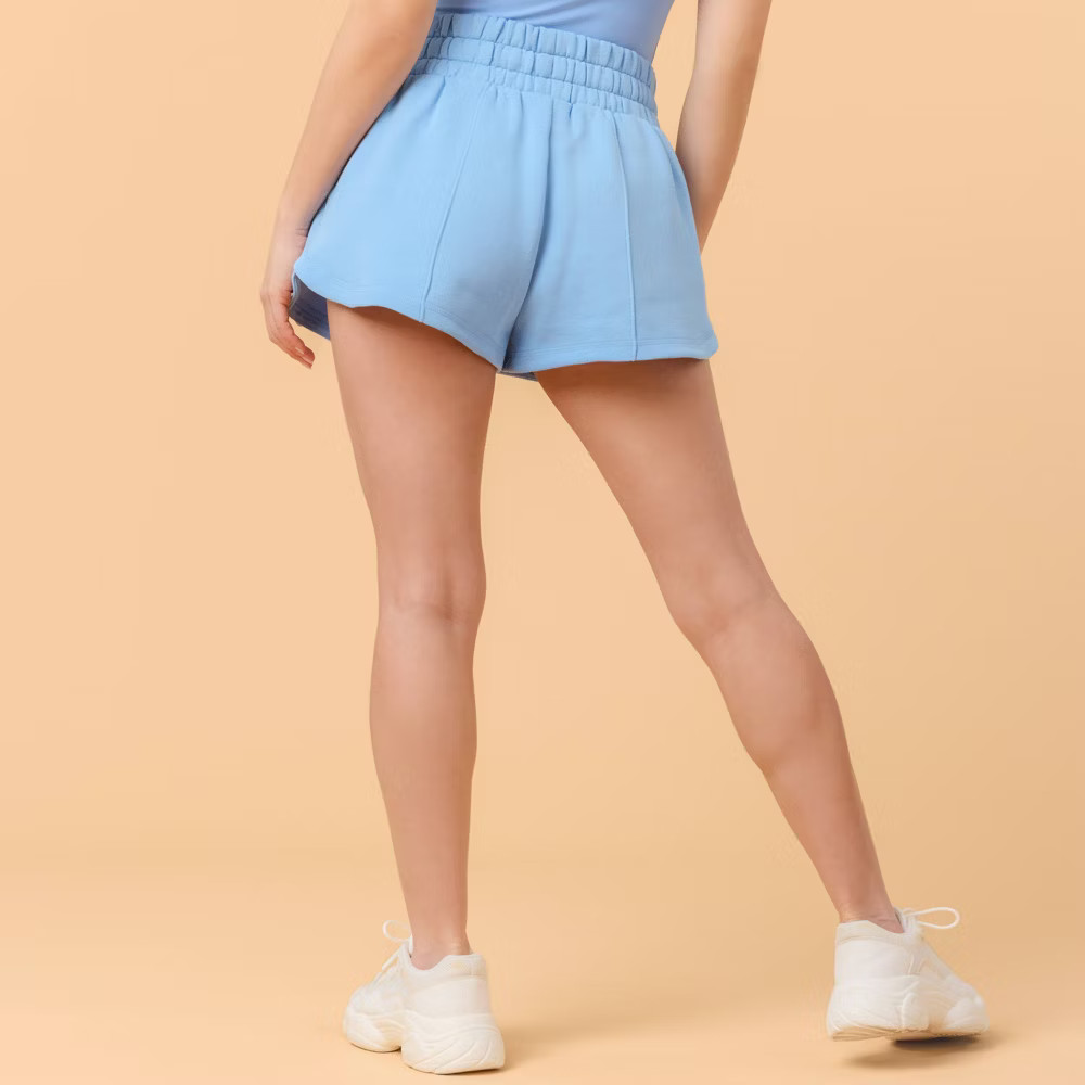 Blogilates Women Mommy & Me Marshmallow Dolphin Shorts – Medium Blue L