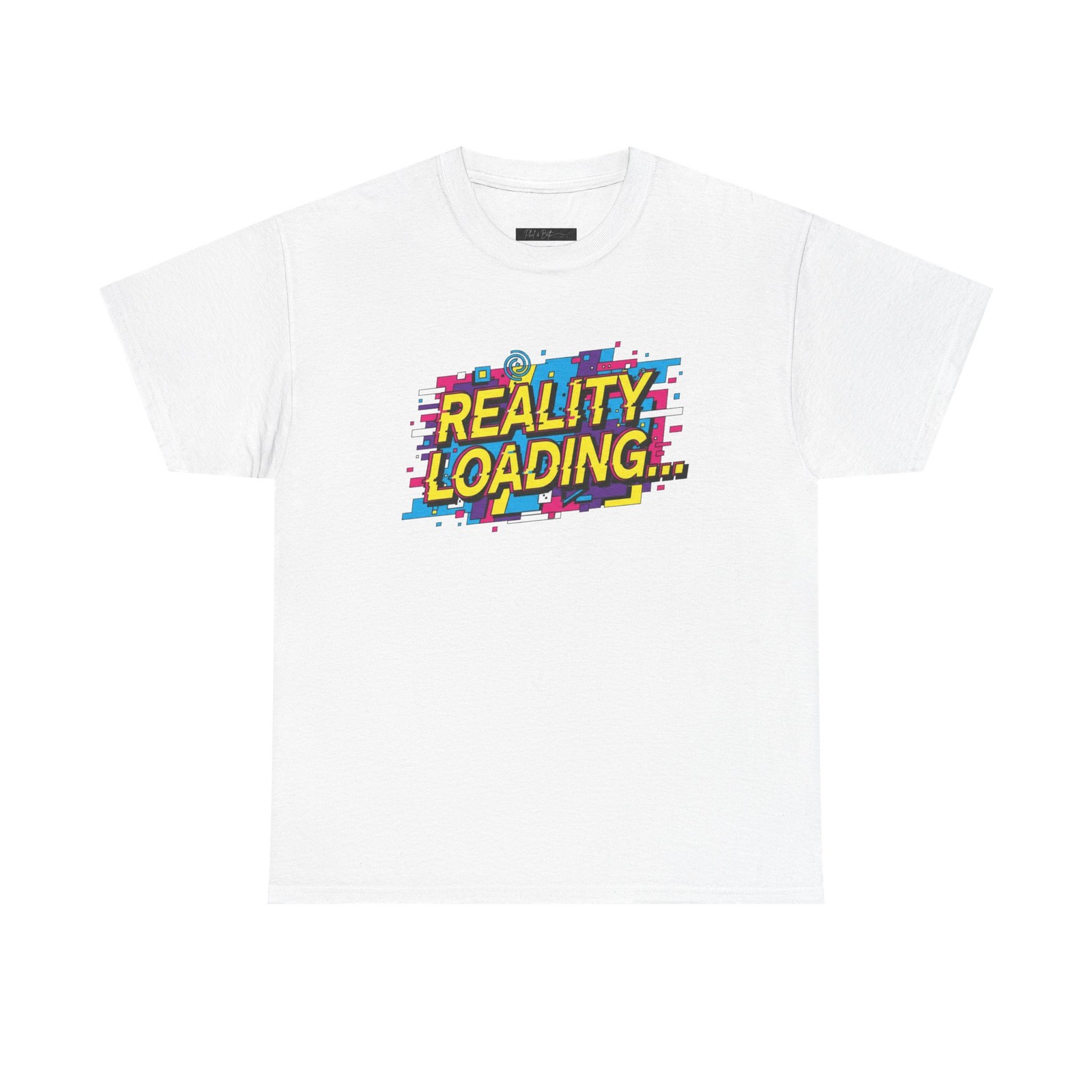 Reality Loading T-Shirt | Retro Glitch Graphic Tee | Men Streetwear Gaming Shirt