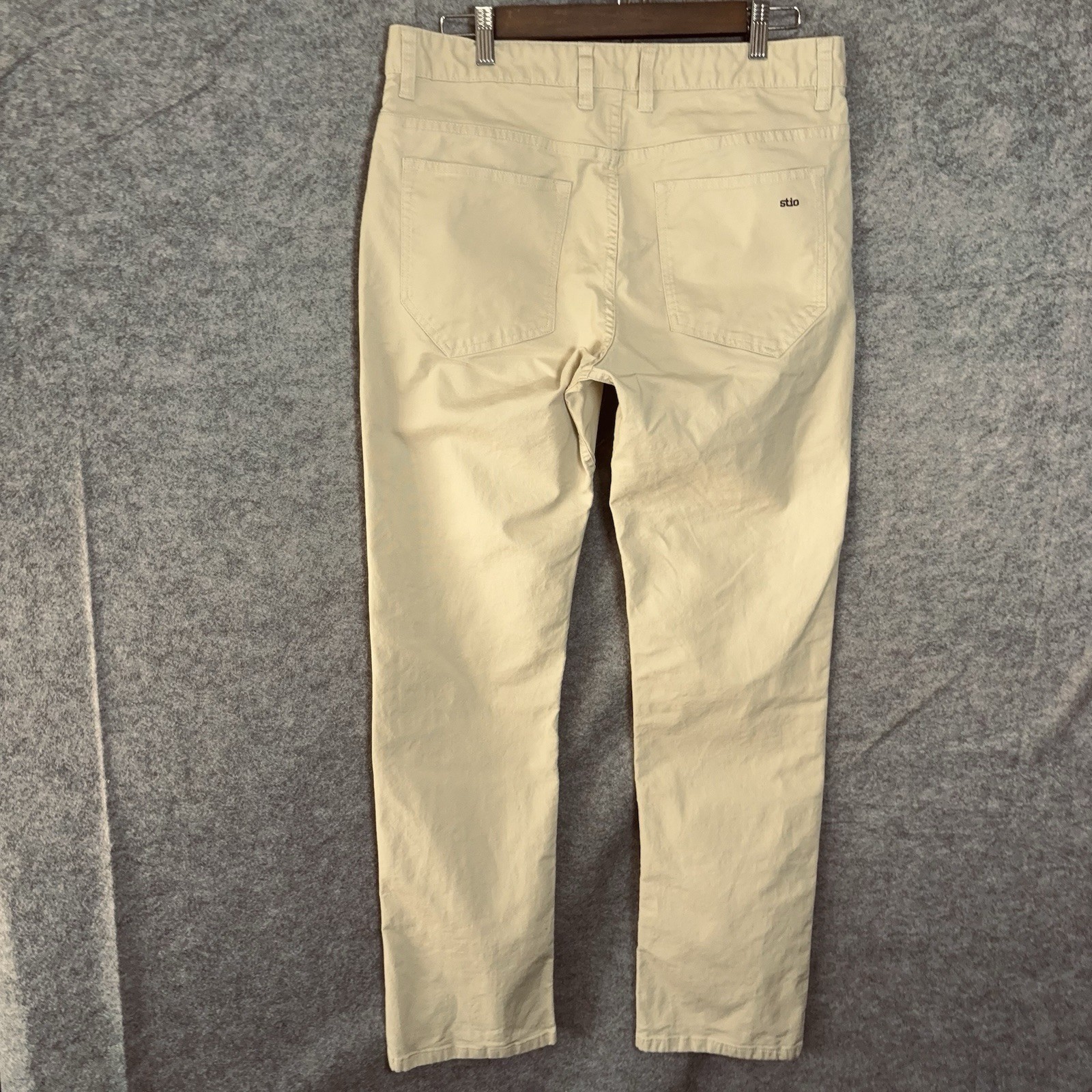Stio Rivet Canvas Pants Jeans Mens 32×32 Yellow Beige Stretch Gusseted Versatile