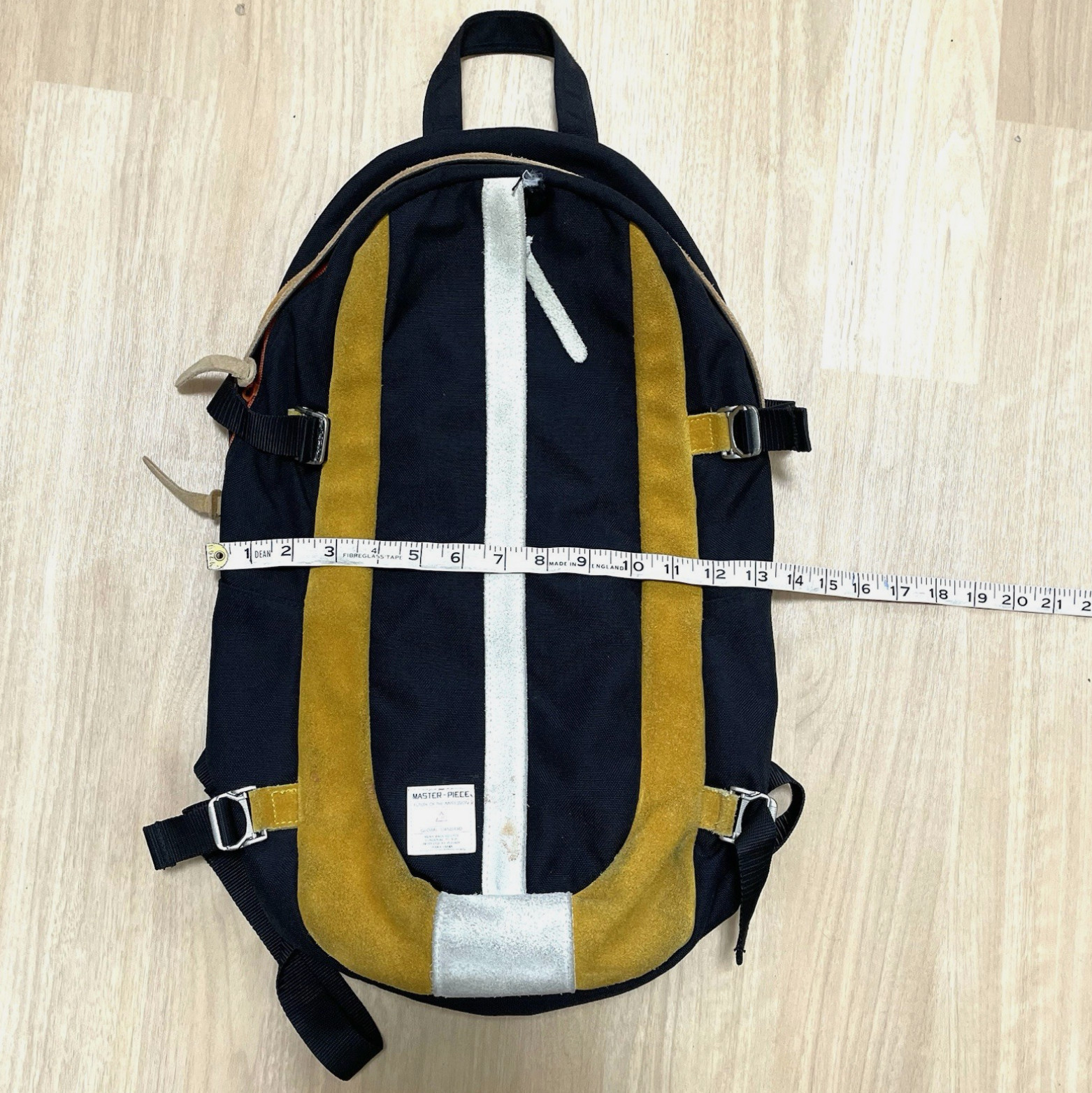 Masterpiece MSPC Backpack Bag Yellow Suede Leather Thin Made Japan RRP $339 RARE
