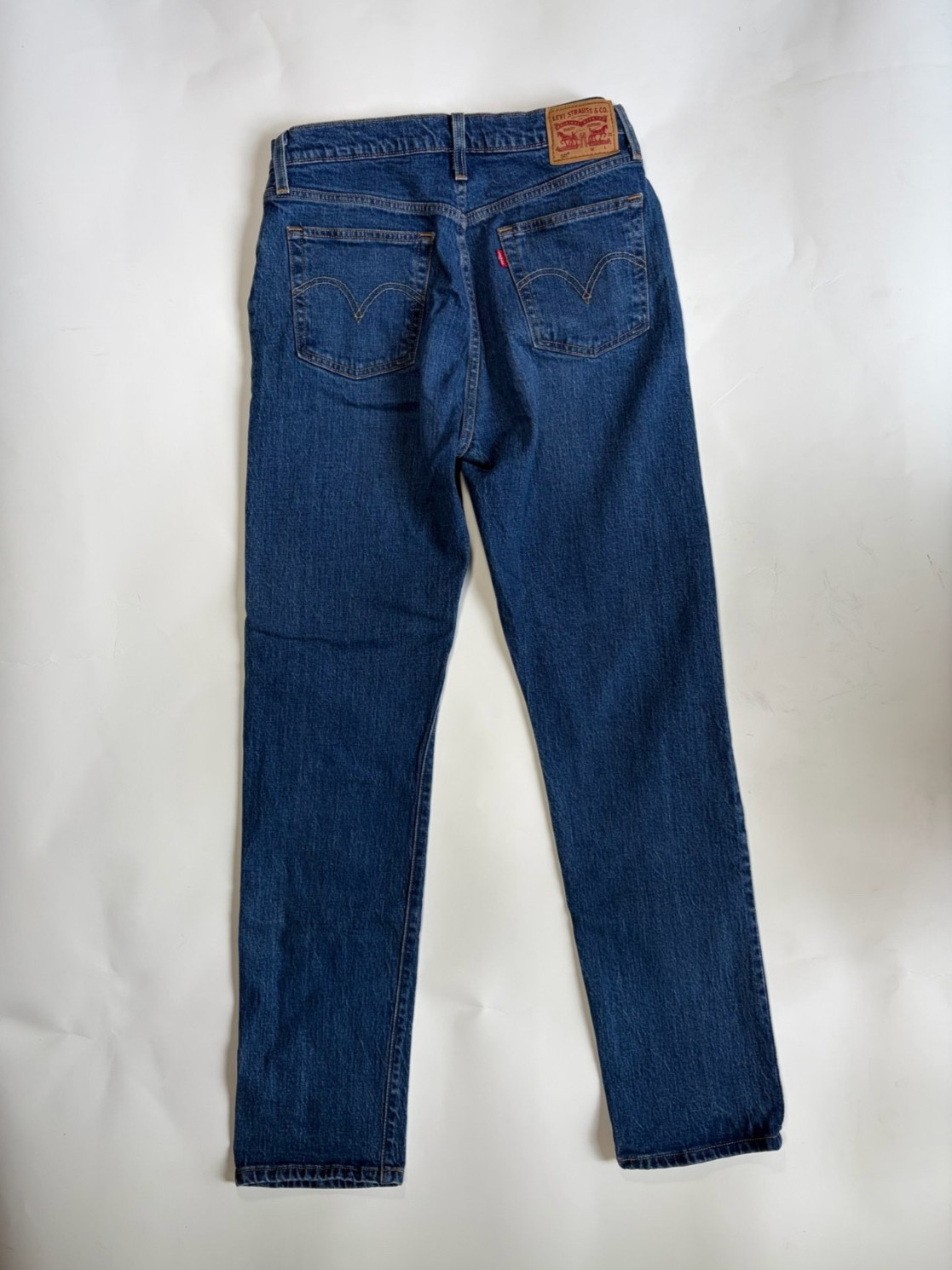 Levi’s Premium 501 High Rise Button Fly Straight Leg Jeans Sz 28×32 Dark Wash