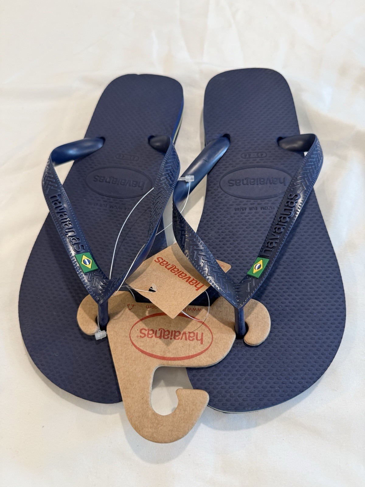 Havaianas Navy Blue Brazil Flag Flip Flops Men’s US Size 11/12 (EUR45-46) NEW