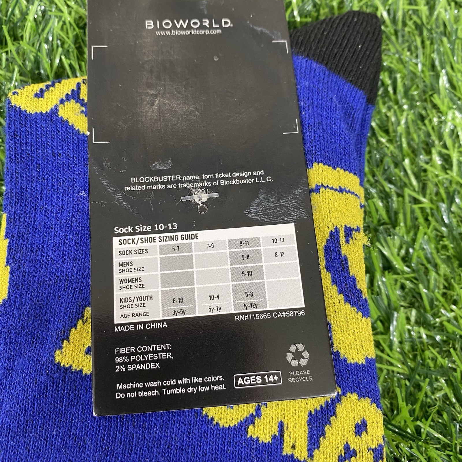 Blockbuster Video Store Make it a Movie Night Novelty Crew Socks Retro 90s Y2K
