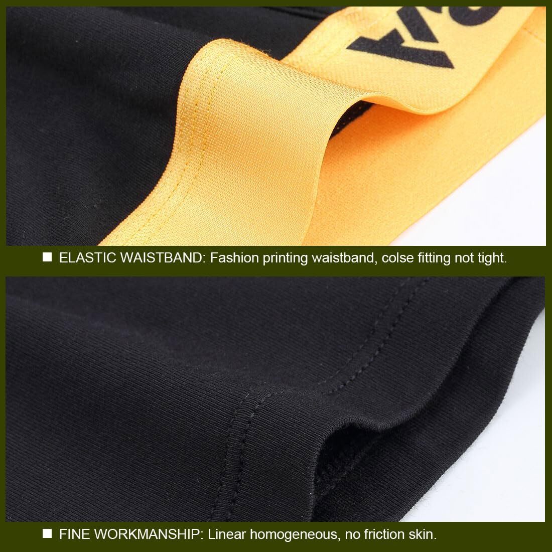 Men’s Underwear Moisture Wicking Bamboo Boxer Briefs Comfy Soft Boxers