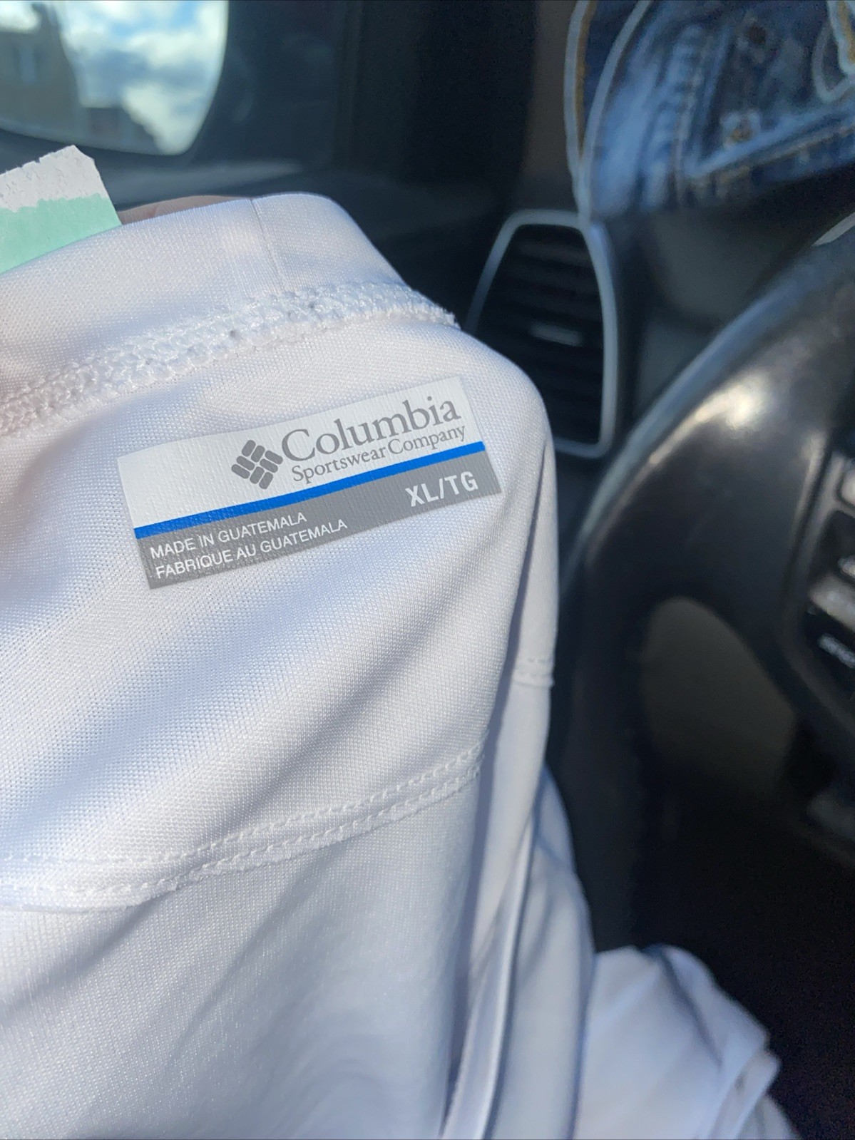 Columbia PFG Mens Medium Small Polyester Pullover White Performance Omni Shade