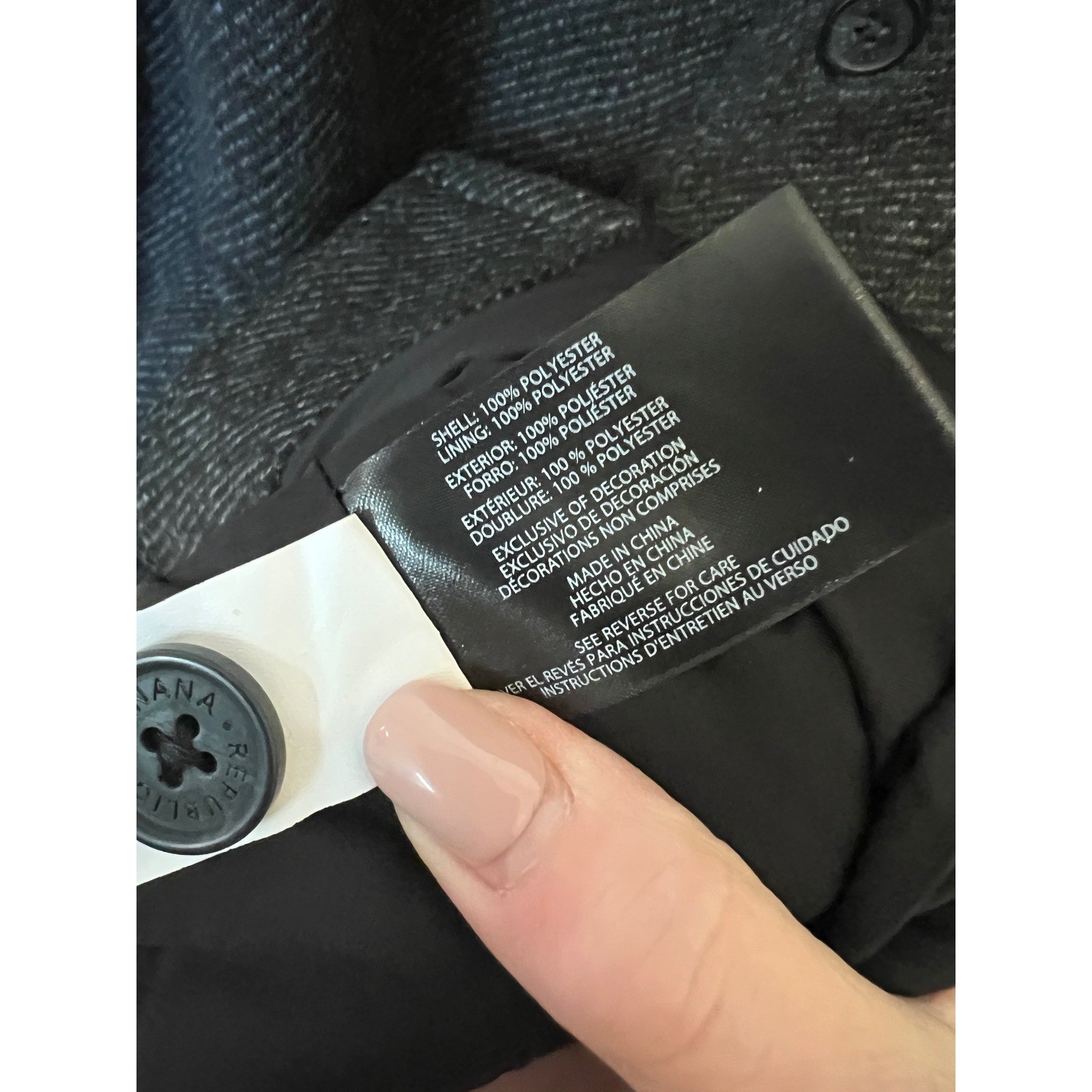 NWT Banana Republic Mens Shirt Jacket Black Marl Textured Button Front Shacket M