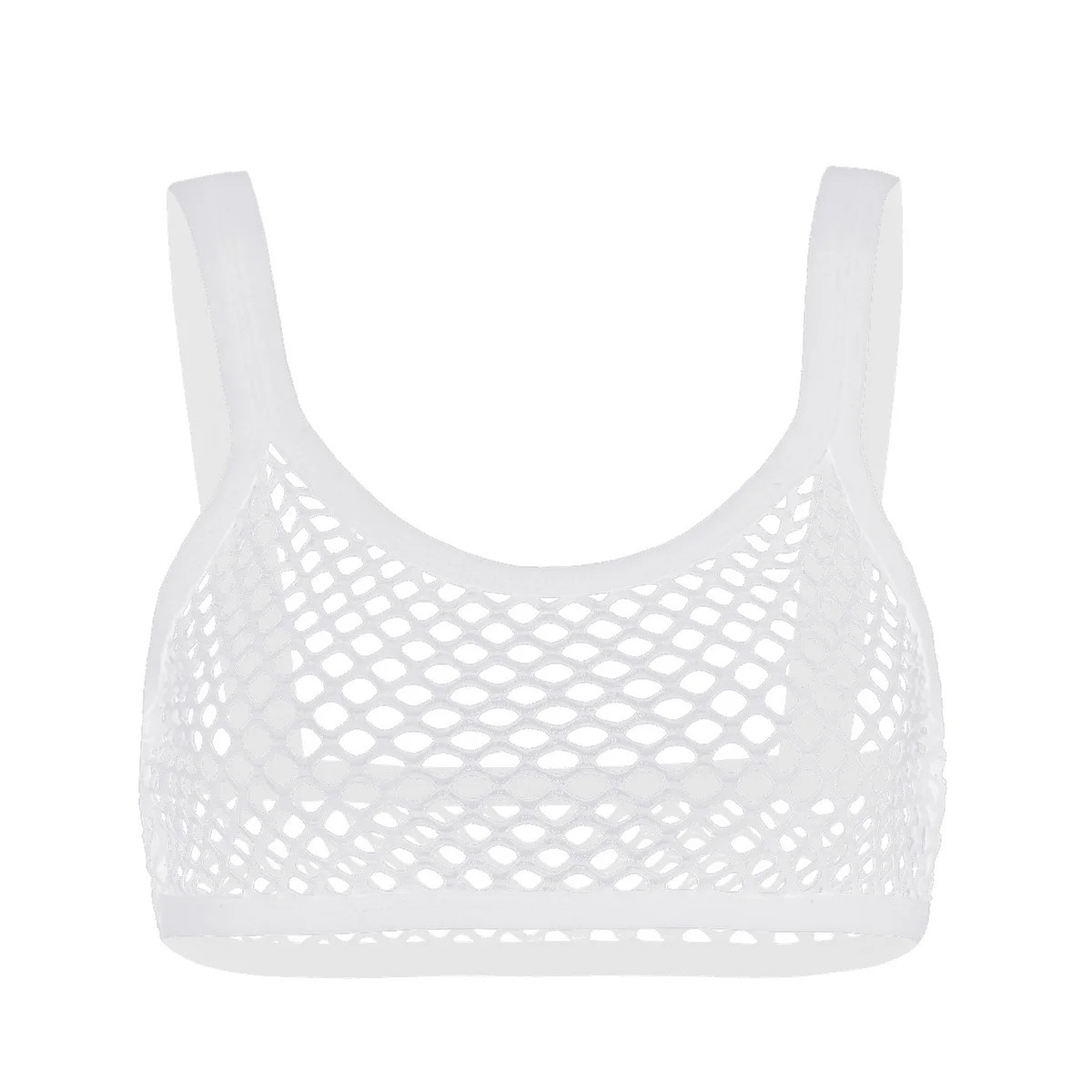 Women’s Mesh See Through Bra Tops Camisole Sheer Fishnet Bralette Lingerie Tank