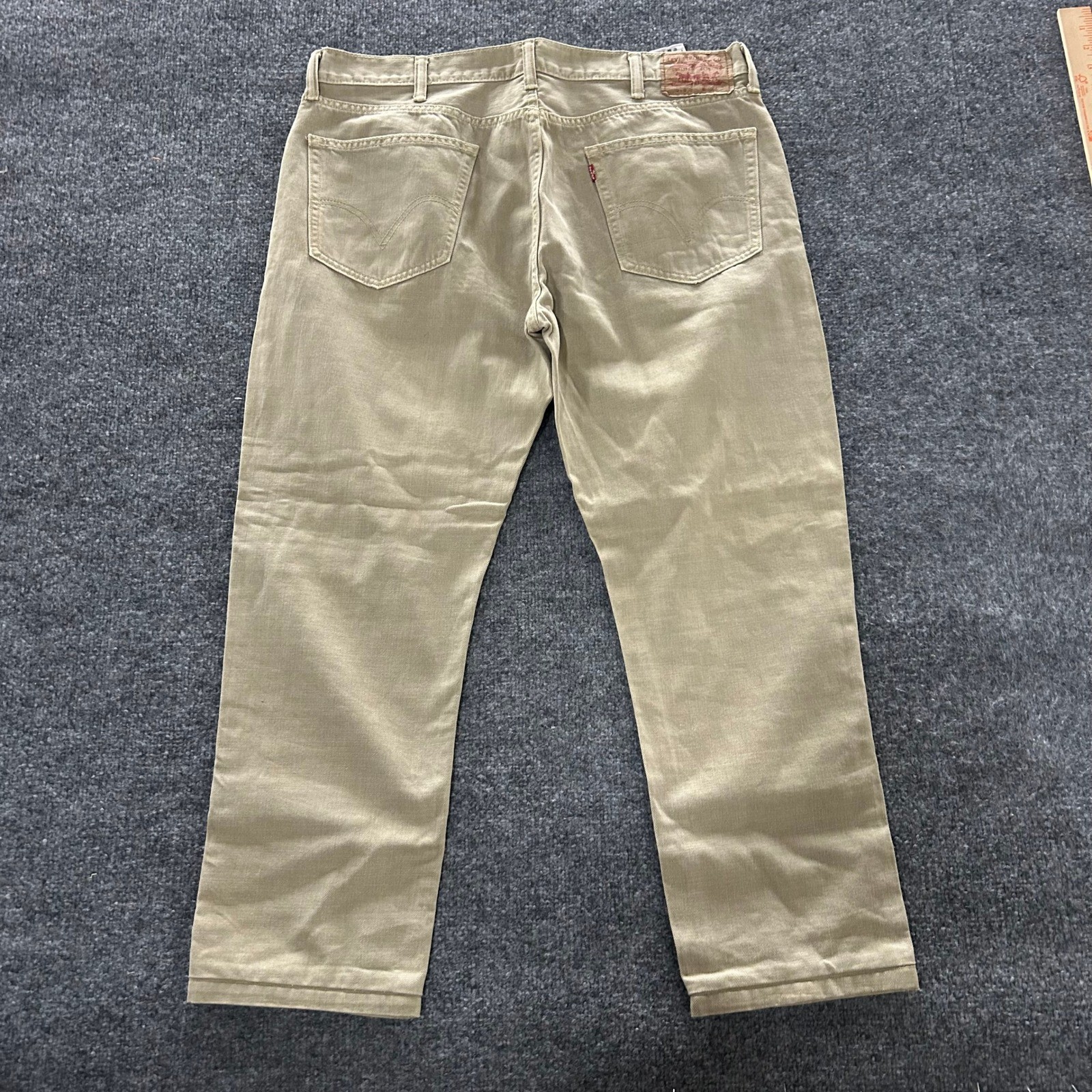Levi’s Pants Mens Size 38×34 Khaki Beige 505 Straight Fit Cotton Casual Workwear