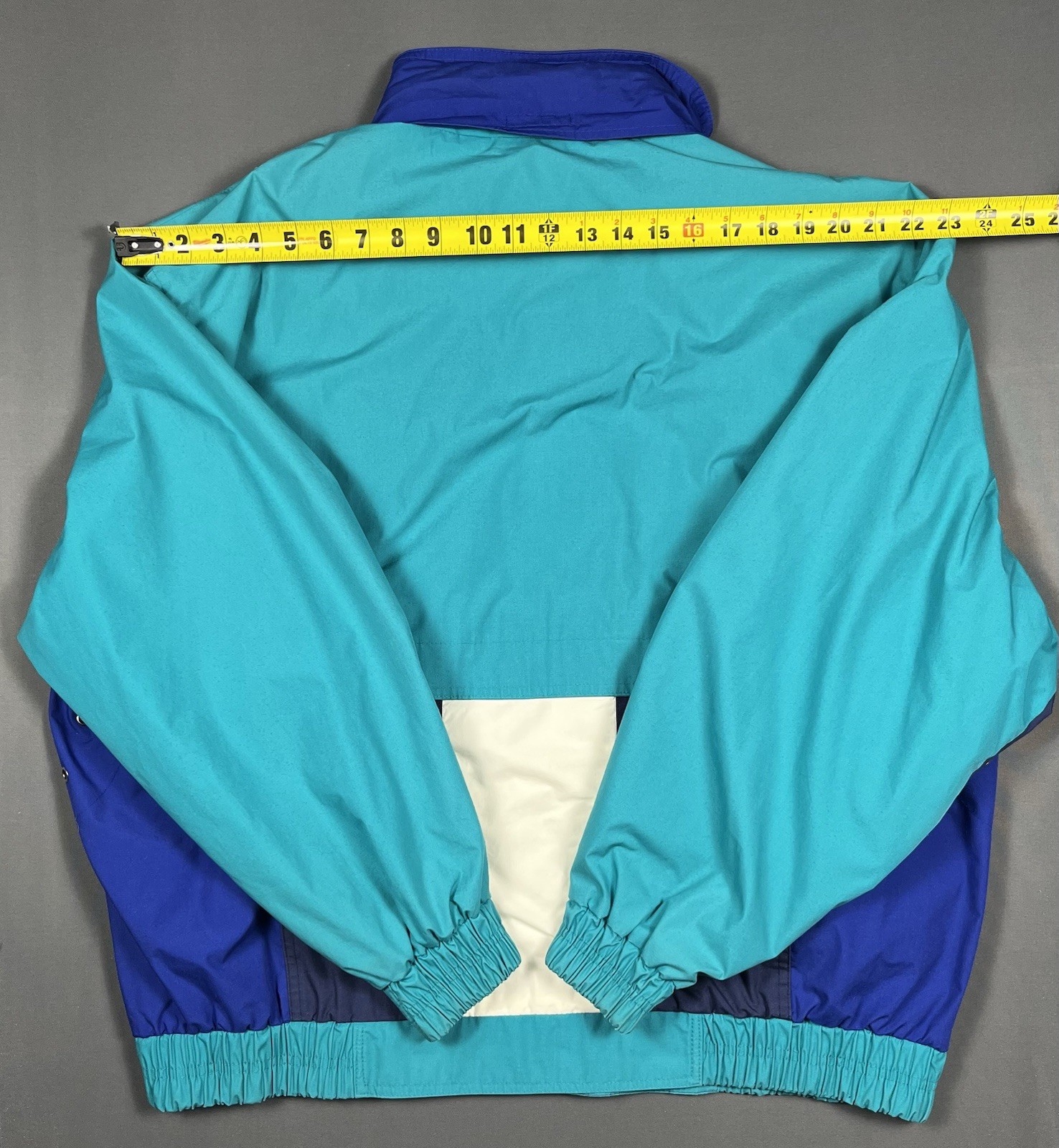 Vintage London Fog Colorblock Waterproof Jacket Mens XL Oversized Nautical Retro