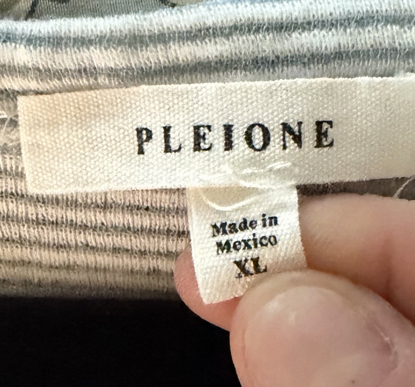 Pleione Blue & White Striped Cotton Women’s Short Sleeve Twist Tee T-Shirt Top