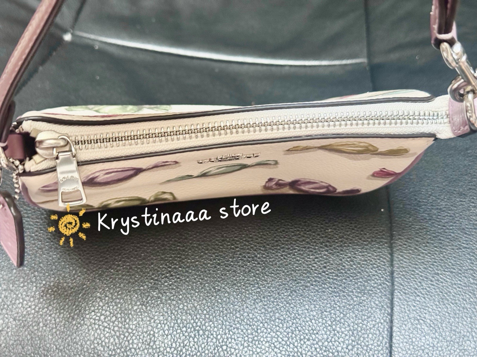 COACH Nolita 19 With Candy Print Coated Canvas & Leather Bag CDC26 Chalk/Jasmine