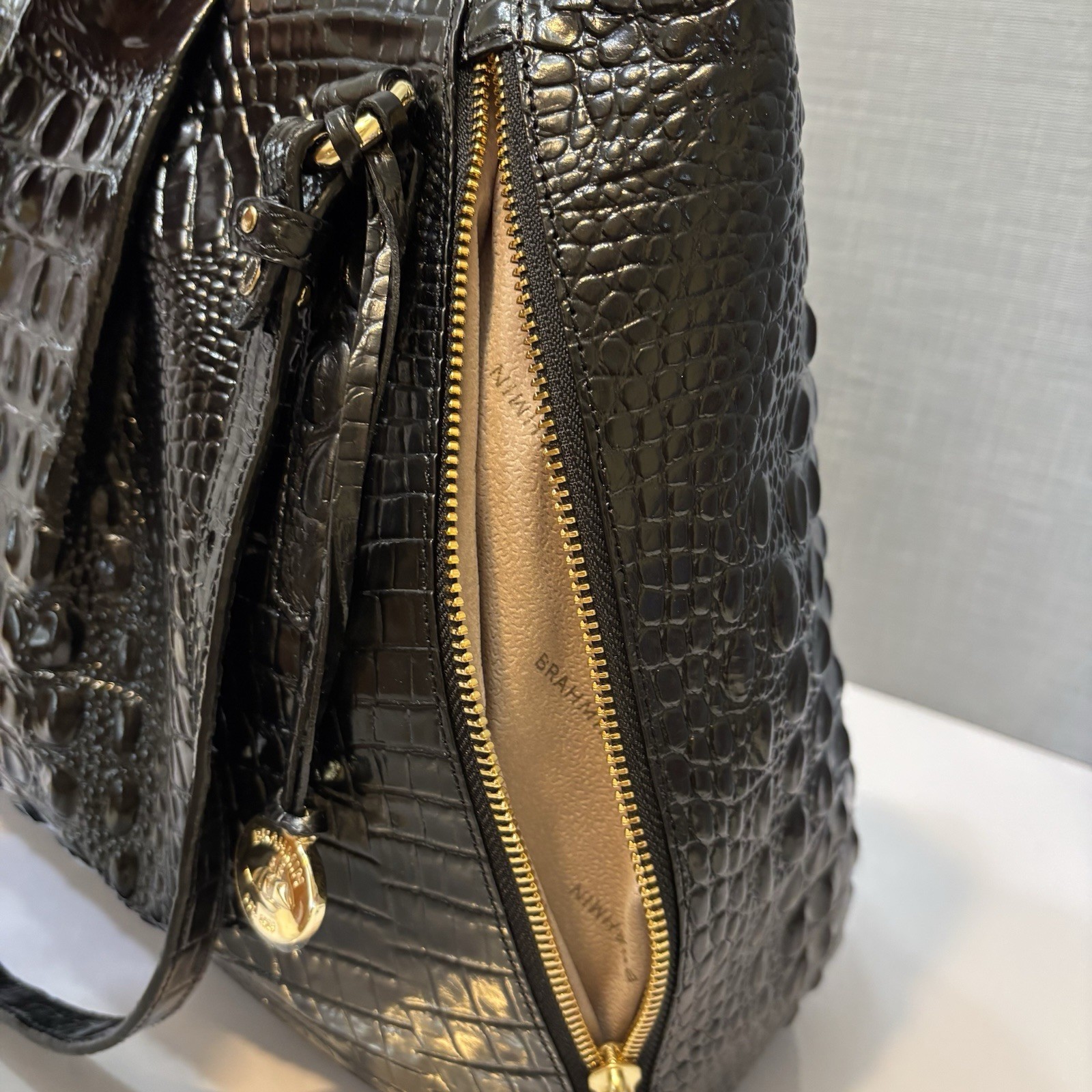 BRAHMIN ADINA Black Melbourne Leather Tote Leather NWT – See pics / 2 available