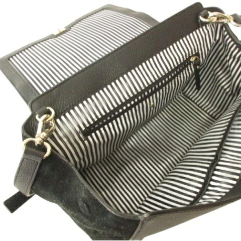 Used Kate Spade 2WAY Flap Shoulder Bag Side Suede PXRU5844 Black Vector Secondha