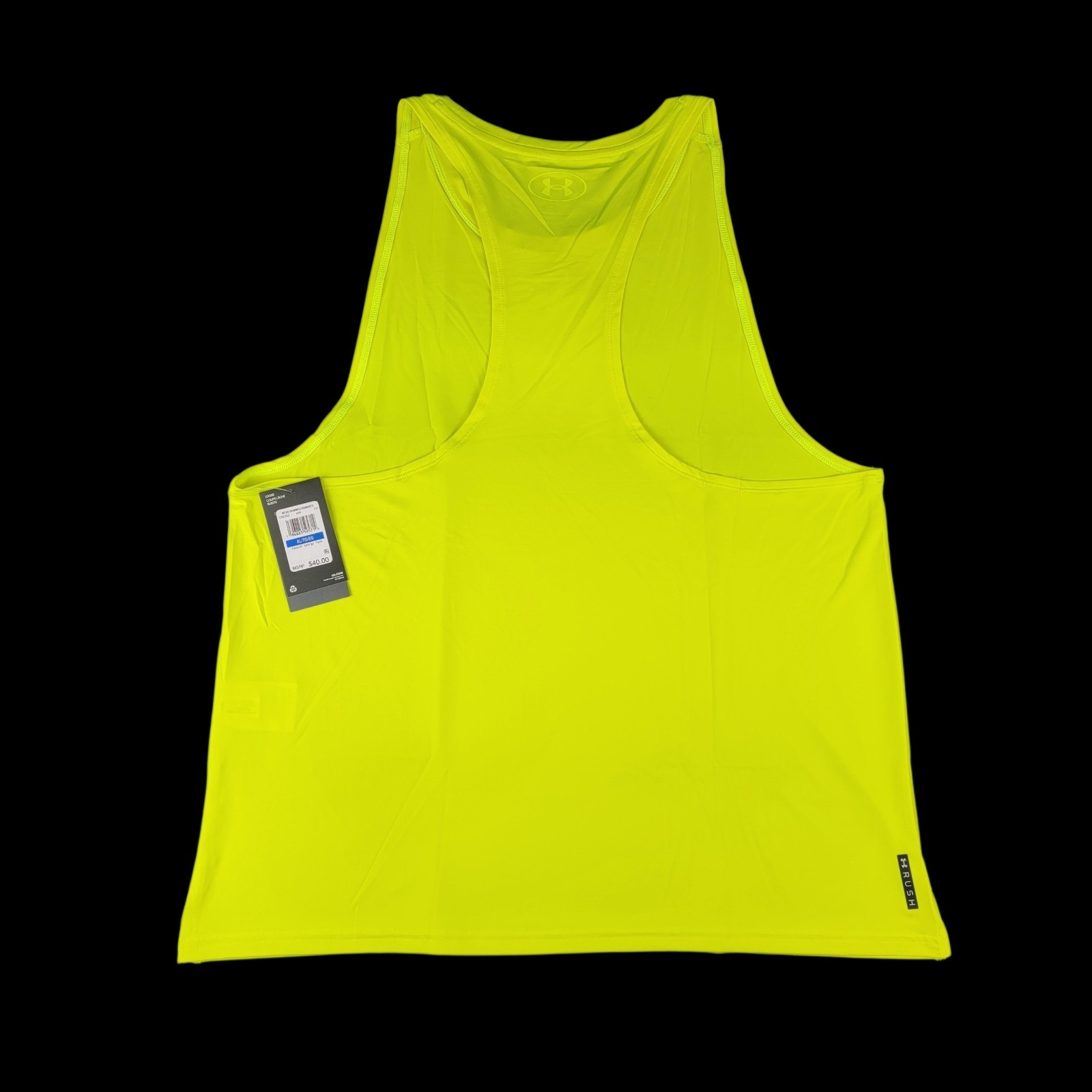 Under Armour RUSH Men’s Size XL Bright Yellow Vanish Energy Muscle Tank Top NEW!