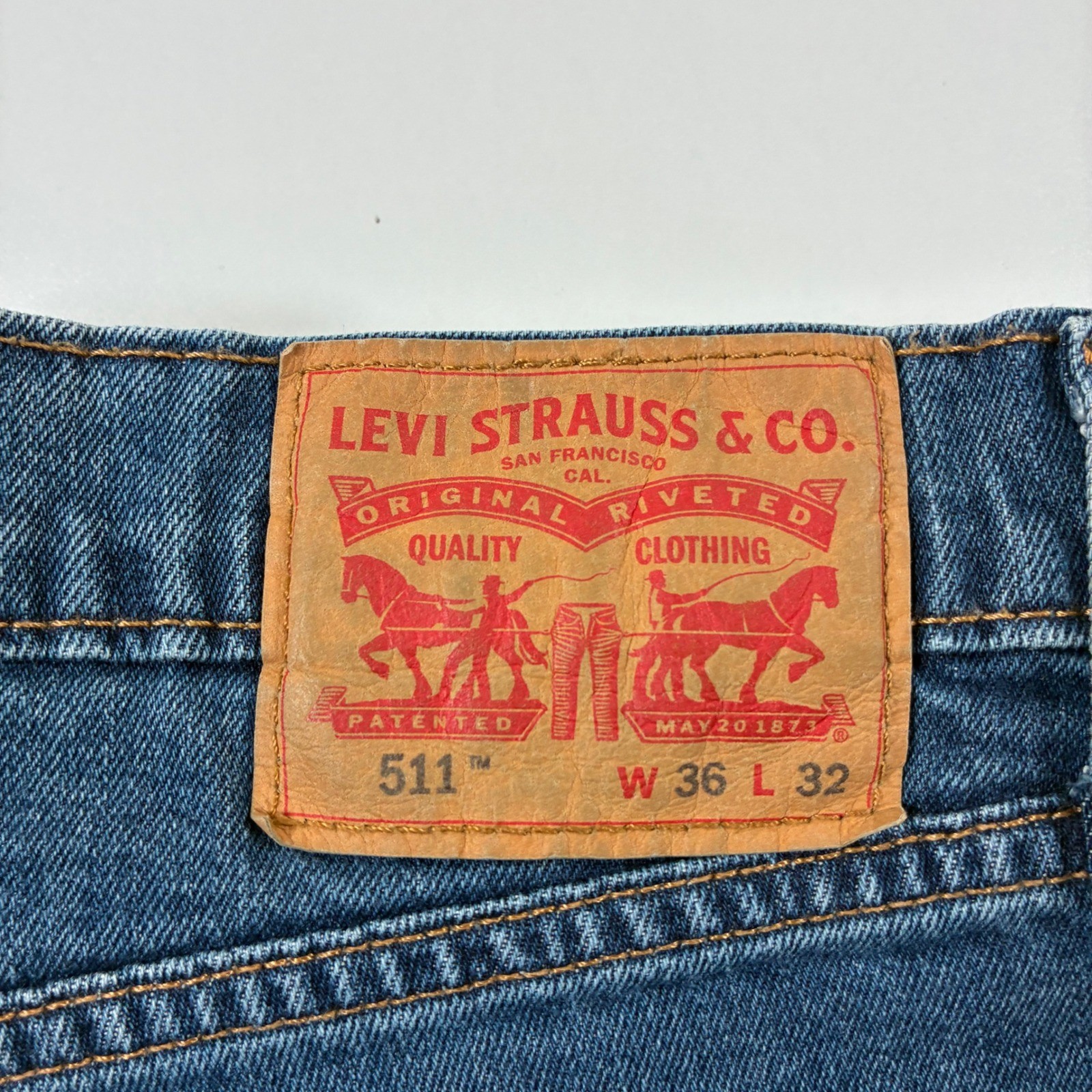 Levi’s 511 Slim Fit Jeans 36×32 Blue Medium Wash Denim Stretch Pants