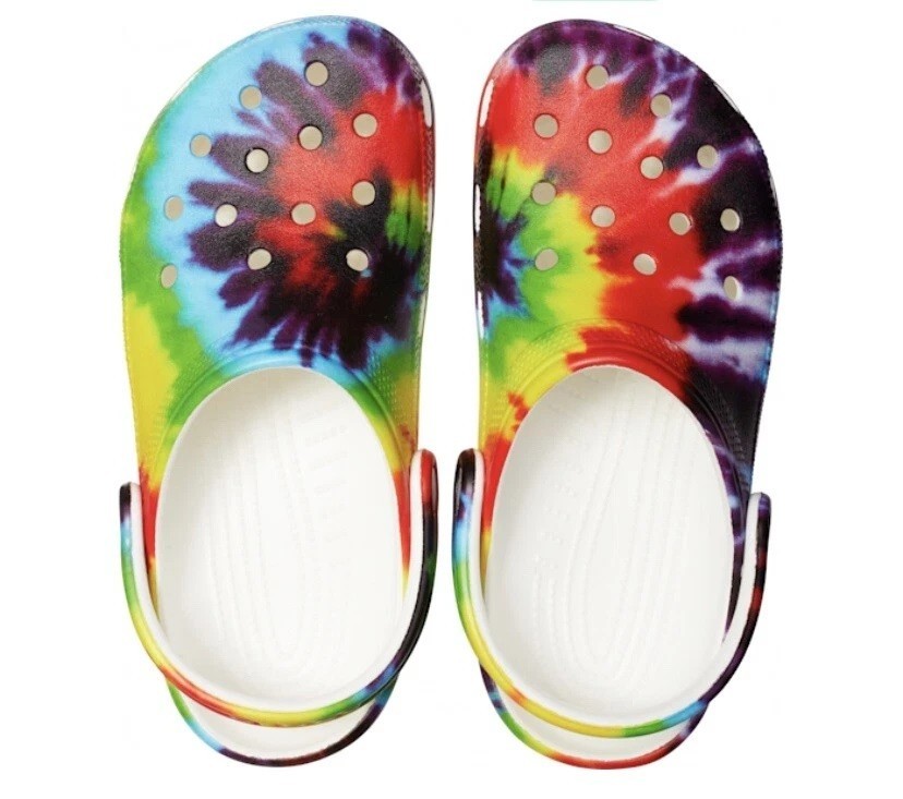 Crocs Classic Clog Unisex Tie Dye Multi Color Graphic 205453-90H