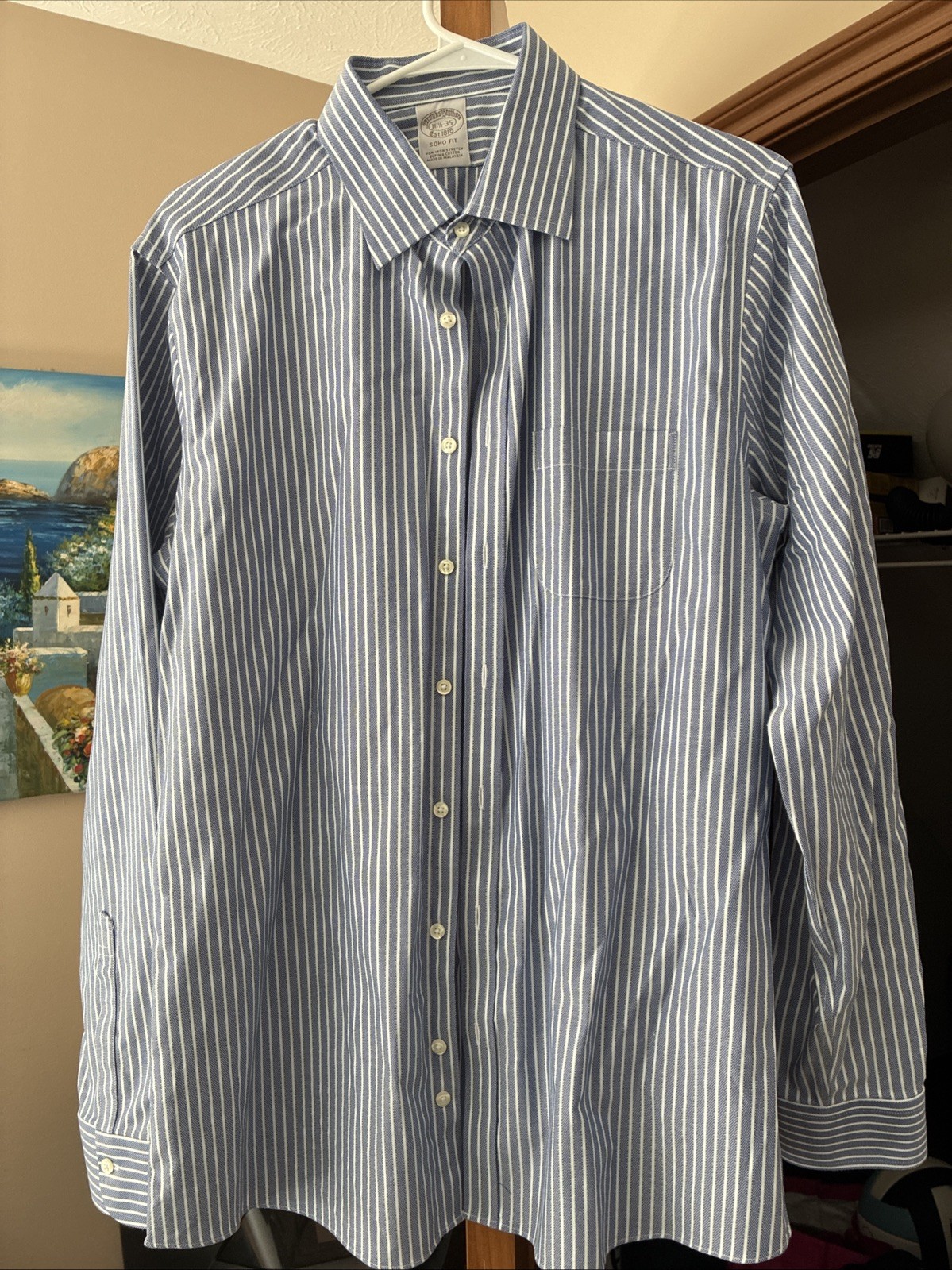 Brooks Brothers Men’s Dress Shirt, Size 16.5/35 New Without Tags