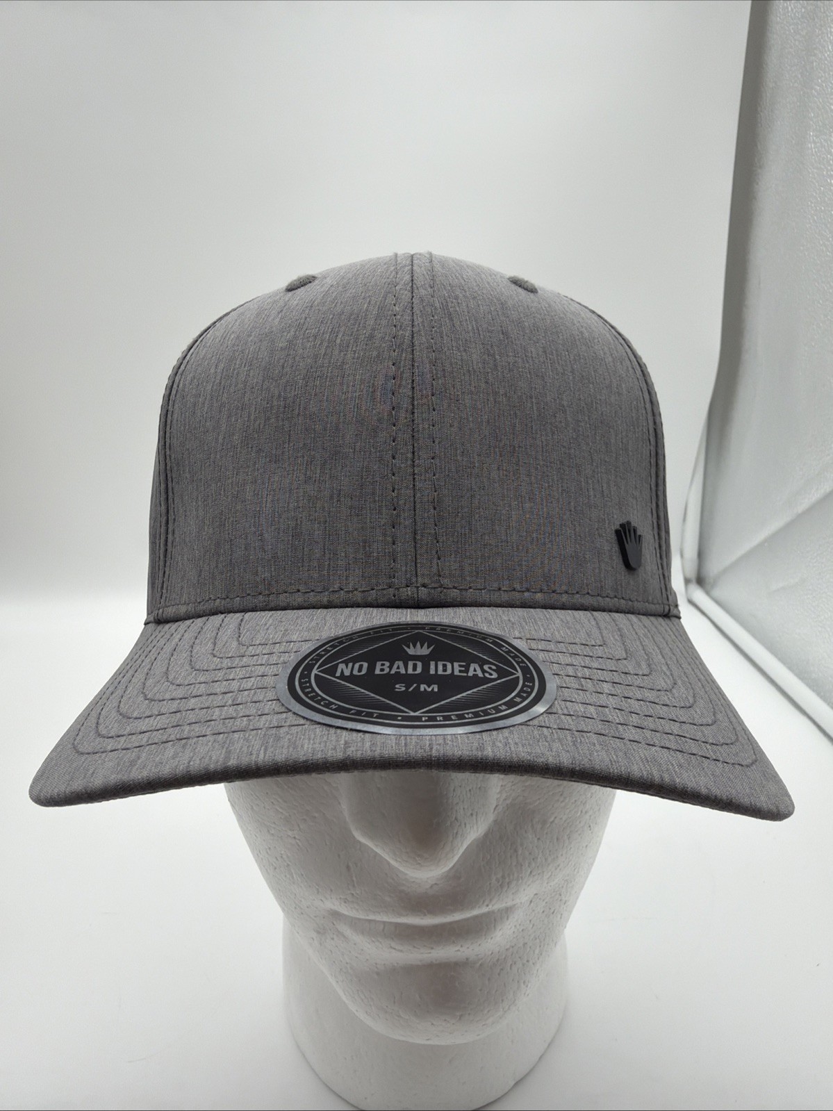 NO BAD IDEAS NBI CONLEY 2.0 MENS STRETCH FIT HAT SMALL MEDIUM GREY NEW