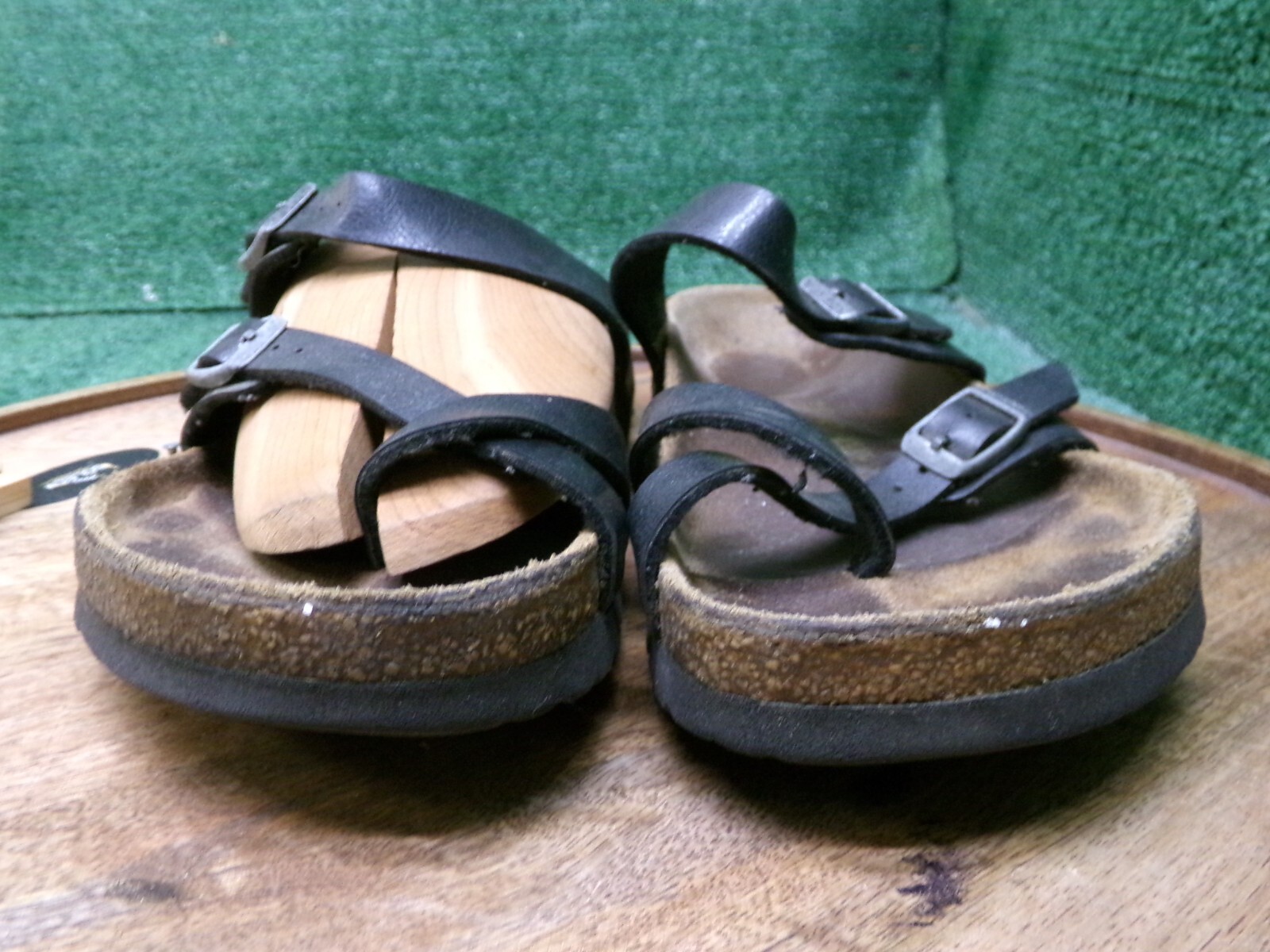 Birkenstock Womens Mayari Black Birko-Flor Toe Loop Sandals Size 38 US 7 Reg.