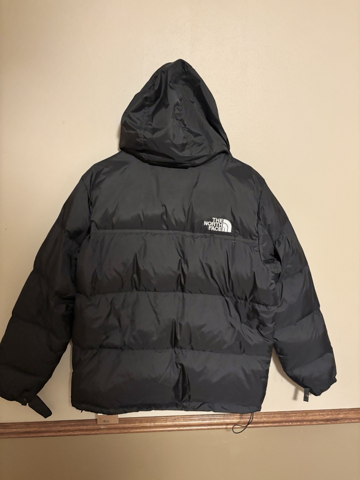 The North Face Nuptse 700 Down Hooded Full Zip Puffer Jacket Black XL