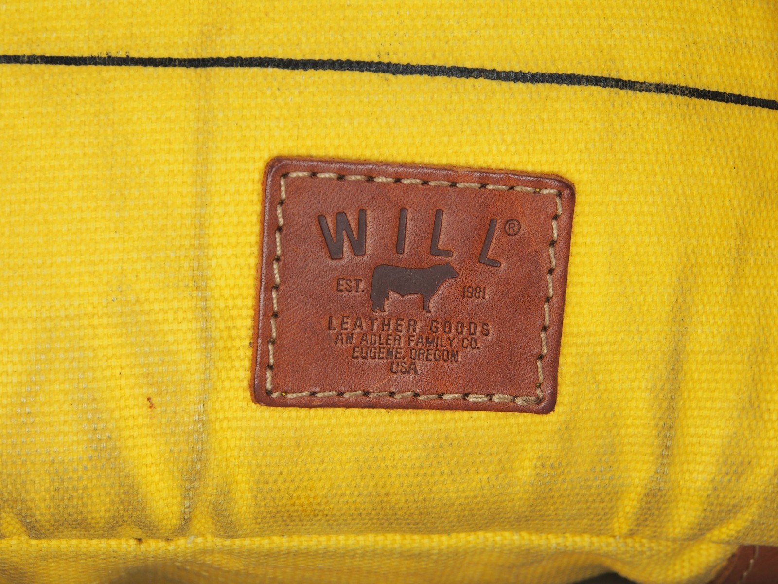 WILL LEATHER GOODS Backpack Yellow Canvas leather Campus Style bag