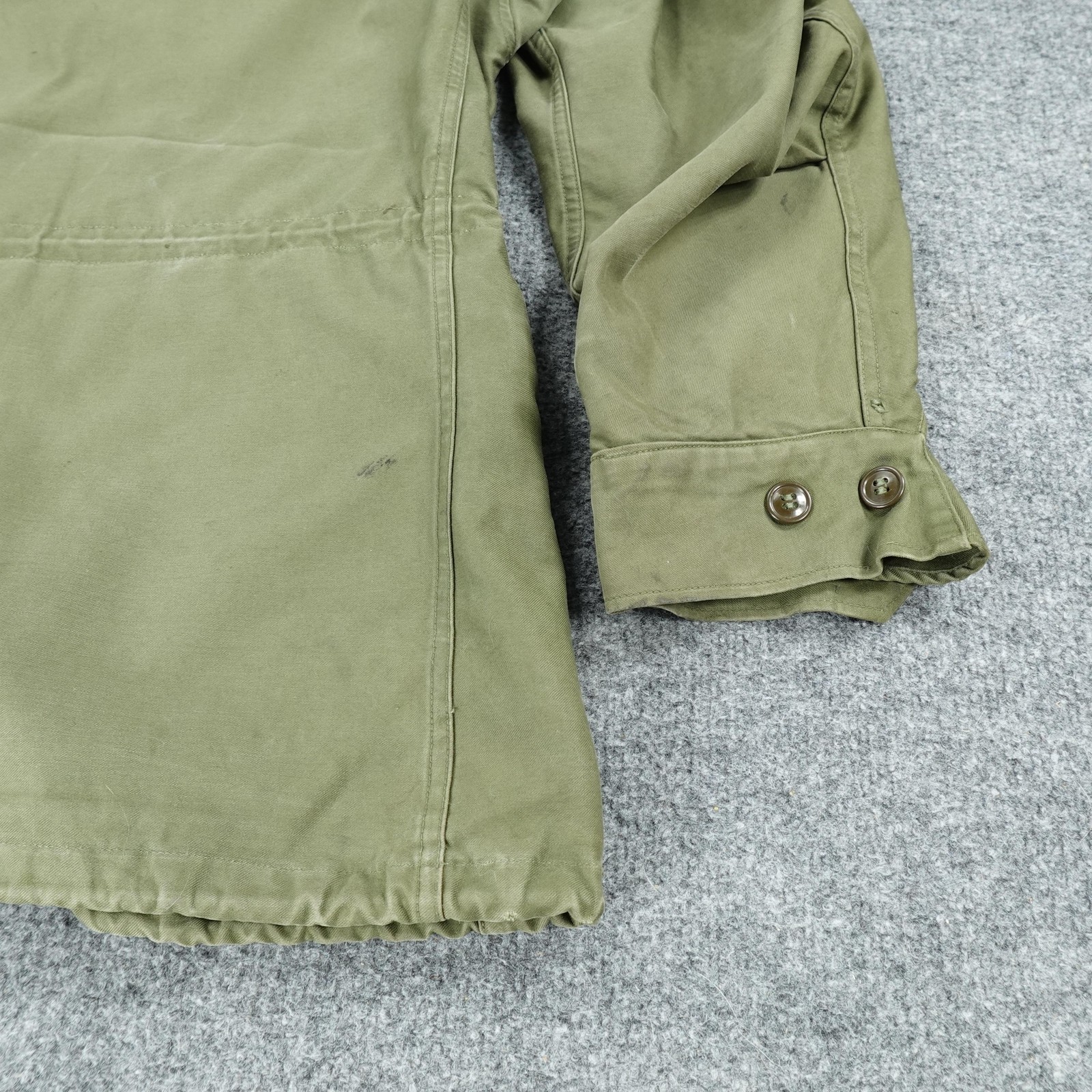 US Army Field Jacket Mens Small OG-107 M-1951 Cotton Korean War 1950s Vintage