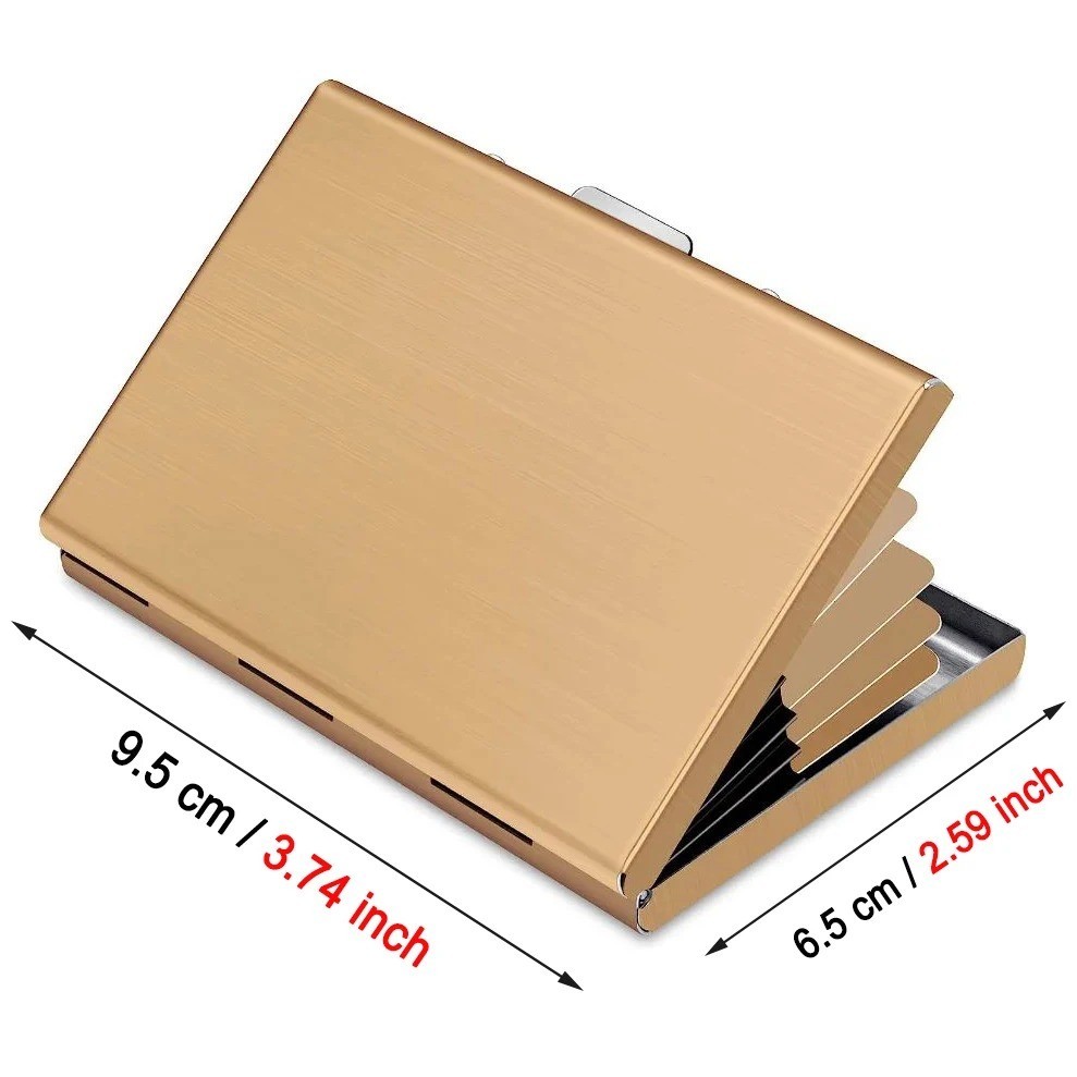 RFID Blocking Credit Card Holder Slim Aluminum Metal Wallet Case