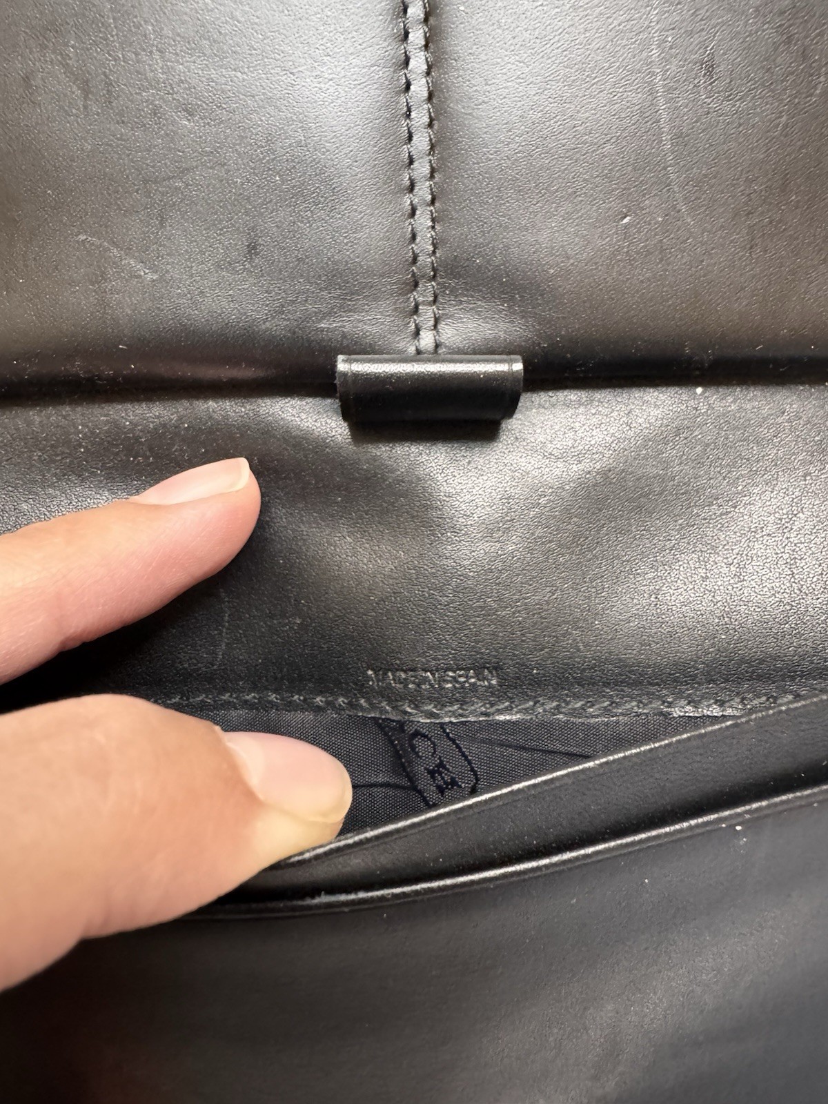 Vintage Coach Black Tri-Fold Clutch Wallet Organizer, Snap & Zip Coin Pocket