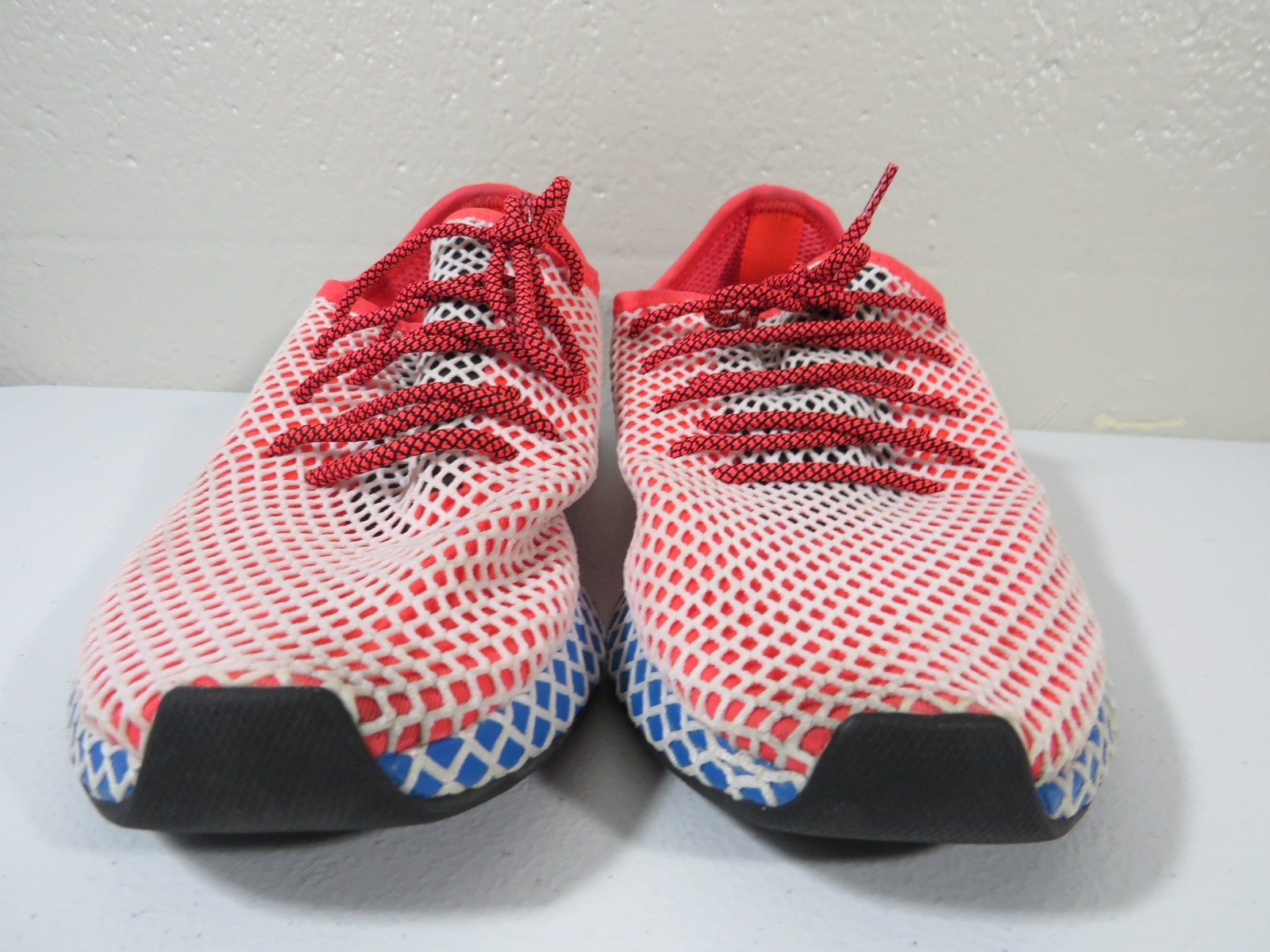 adidas Deerupt Runner Solar Red Bluebird Mesh Men’s Size 11.5 Sneakers CQ2624