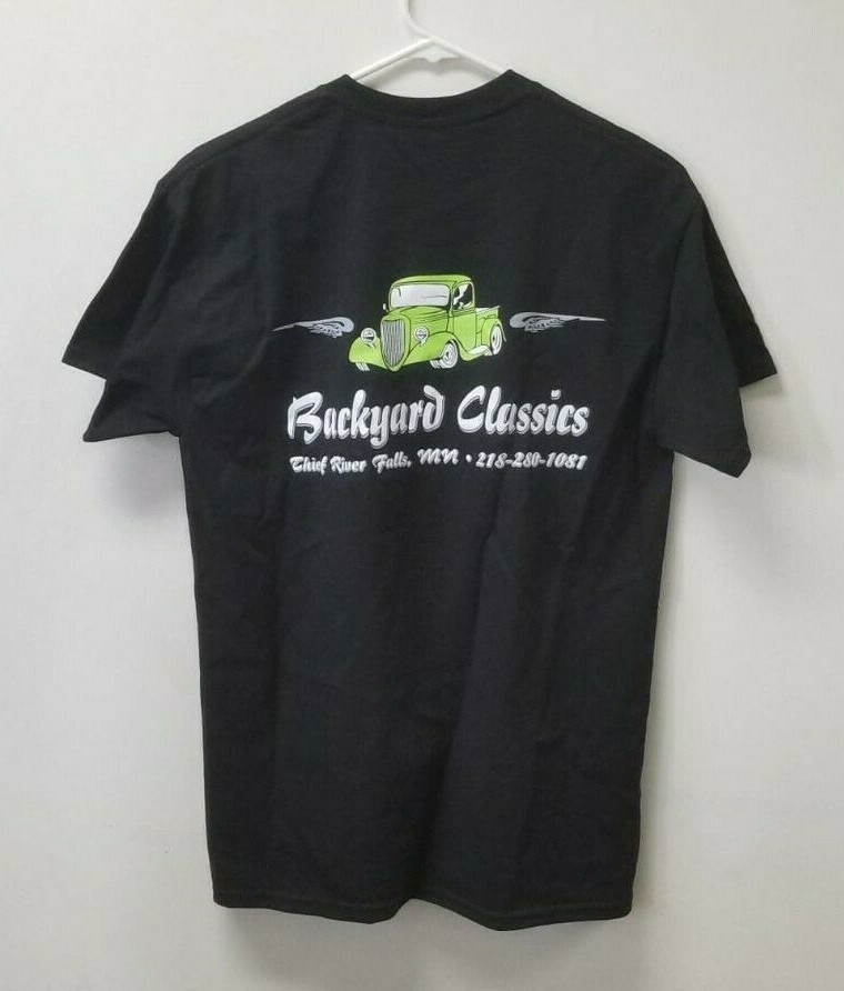 Backyard Classics Thief River Falls MN Men’s Medium M T-Shirt Hot Rod Old Truck
