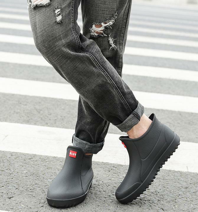 Men’s Short Rain Rubber Boots Waterproof Ankle Deck Shoe Fishing Garden Out Size