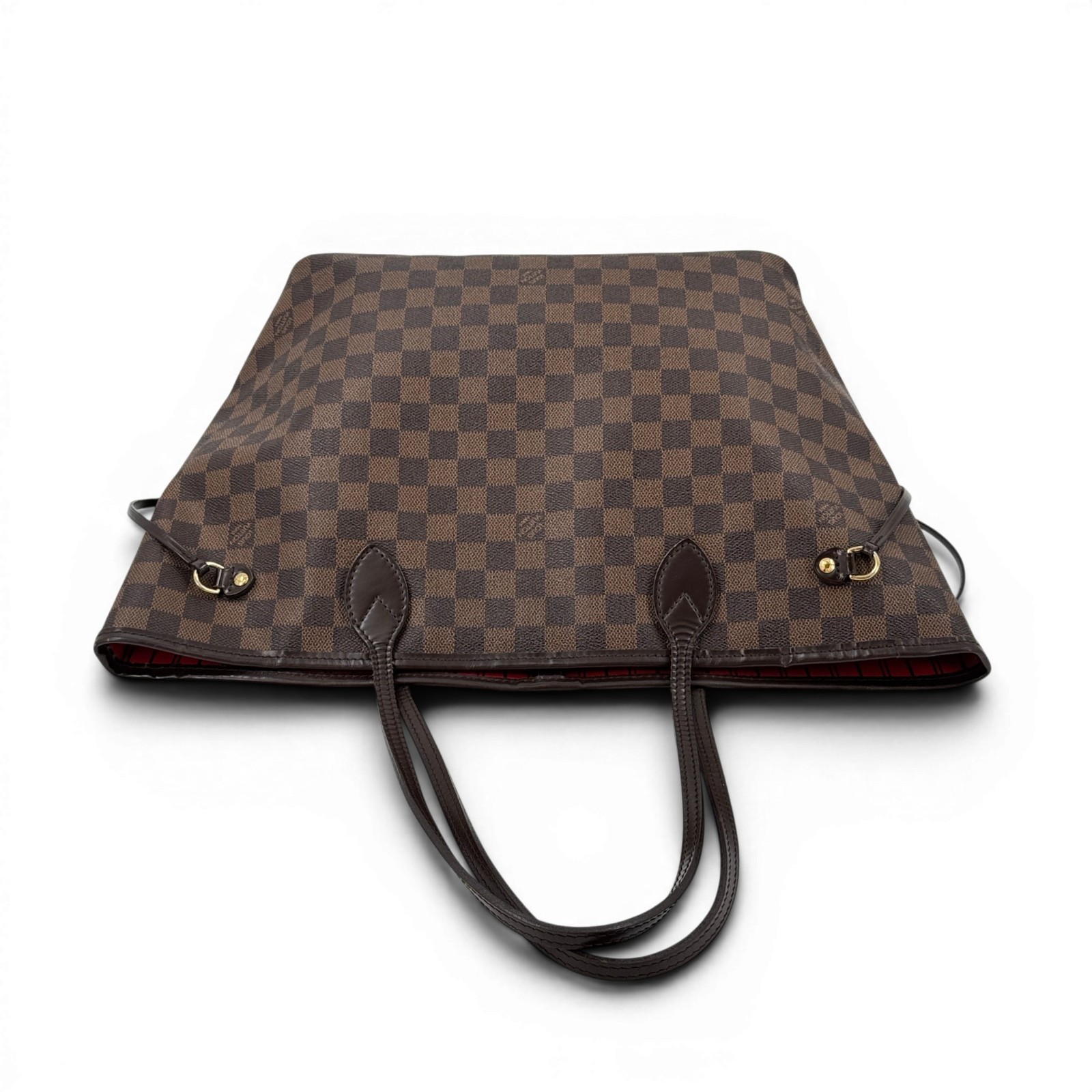 LOUIS VUITTON Neverfull MM Damier Ebene Brown Canvas Shoulder Tote Bag N51105