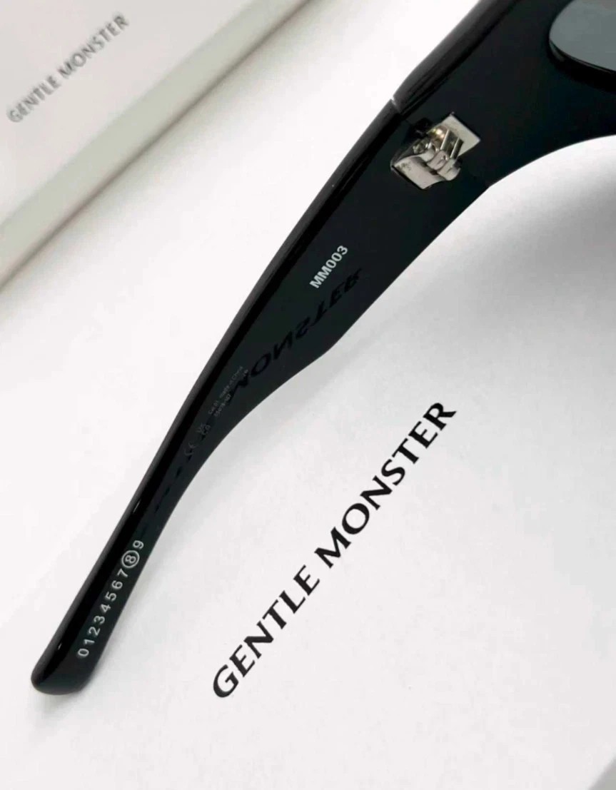 Gentle Monster Maison Margiela MM003 01 Sunglasses Black/Gray With Case New
