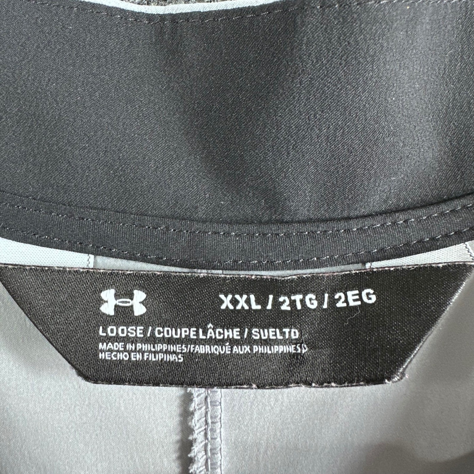 Under Armour Windbreaker Mens XXL 2XL Black Grey Newks Horse Racing Quarter Zip