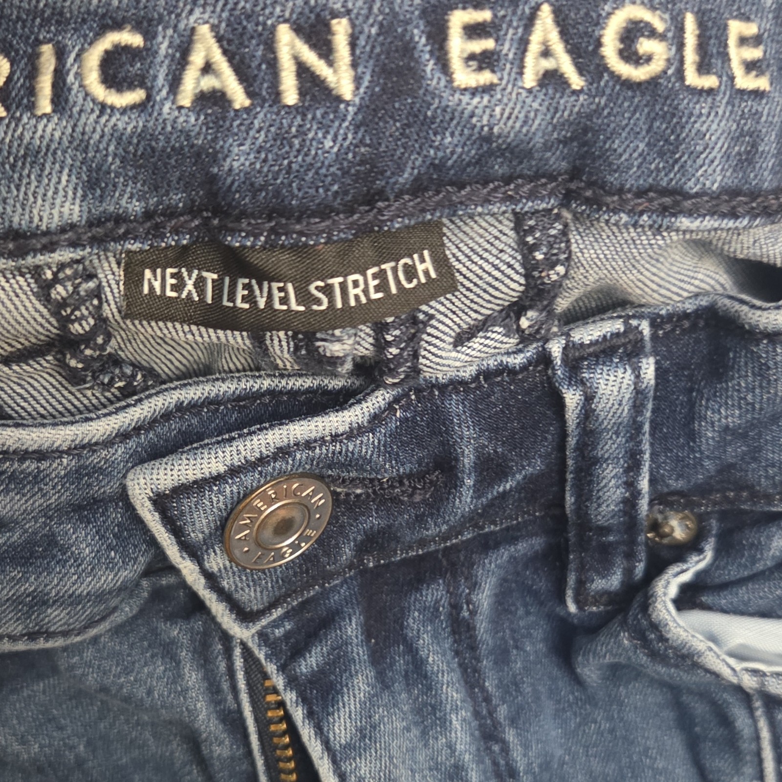 American Eagle Outfitters Next Level Stretch High Rise Flare Jeans 00 Blue