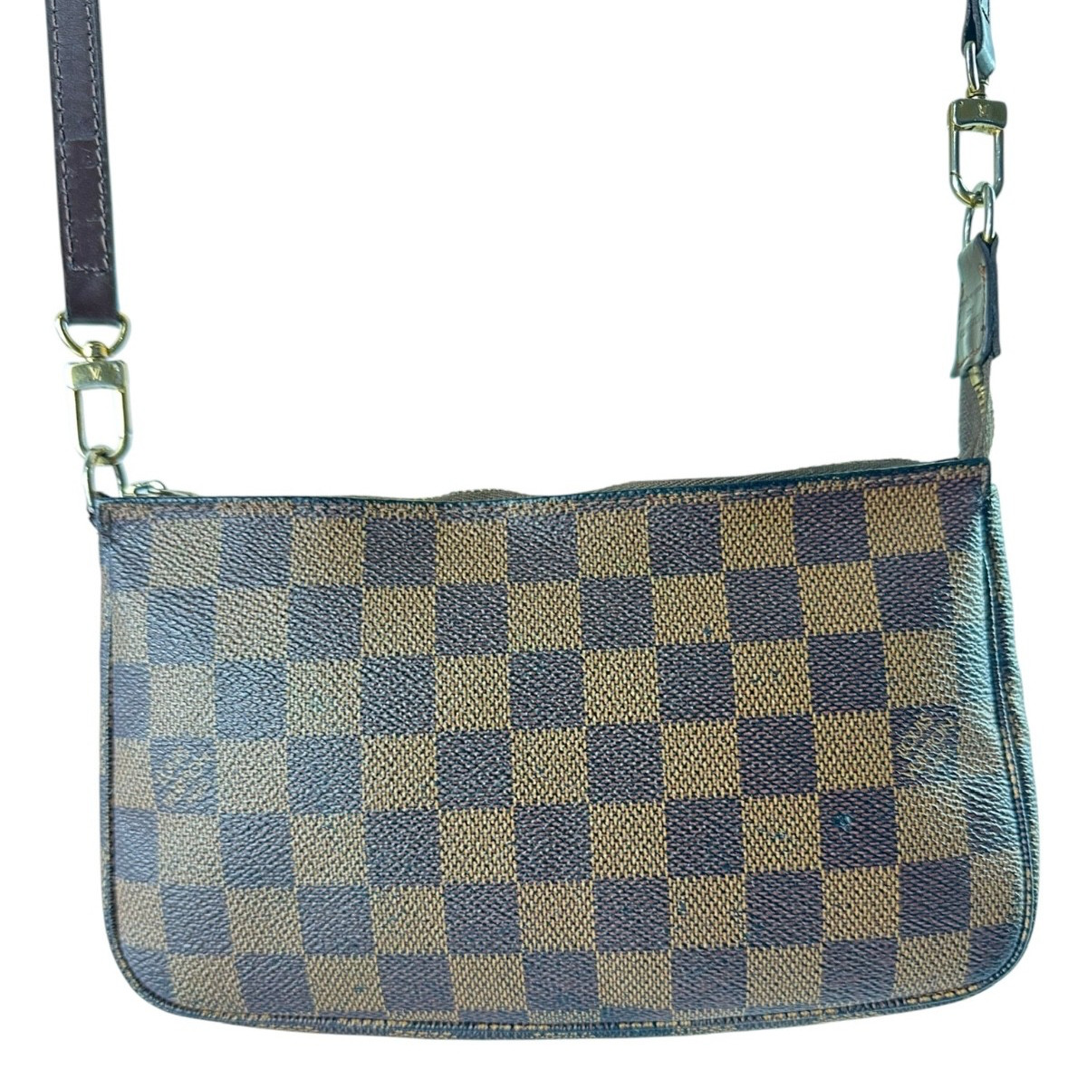 Vintage LOUIS VUITTON Damier Ebene Pochette Accessoires Shoulder Bag Crossbody