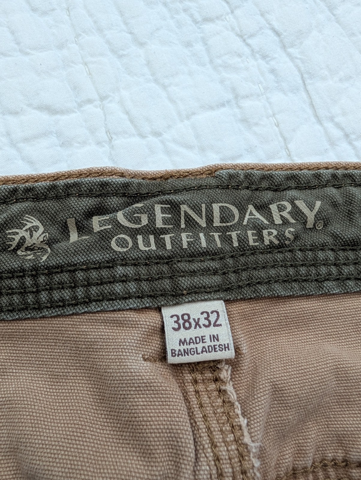 Legendary Outfitters Men’s Canvas Pants 38X32 Brown Stretch Workwear Hunting