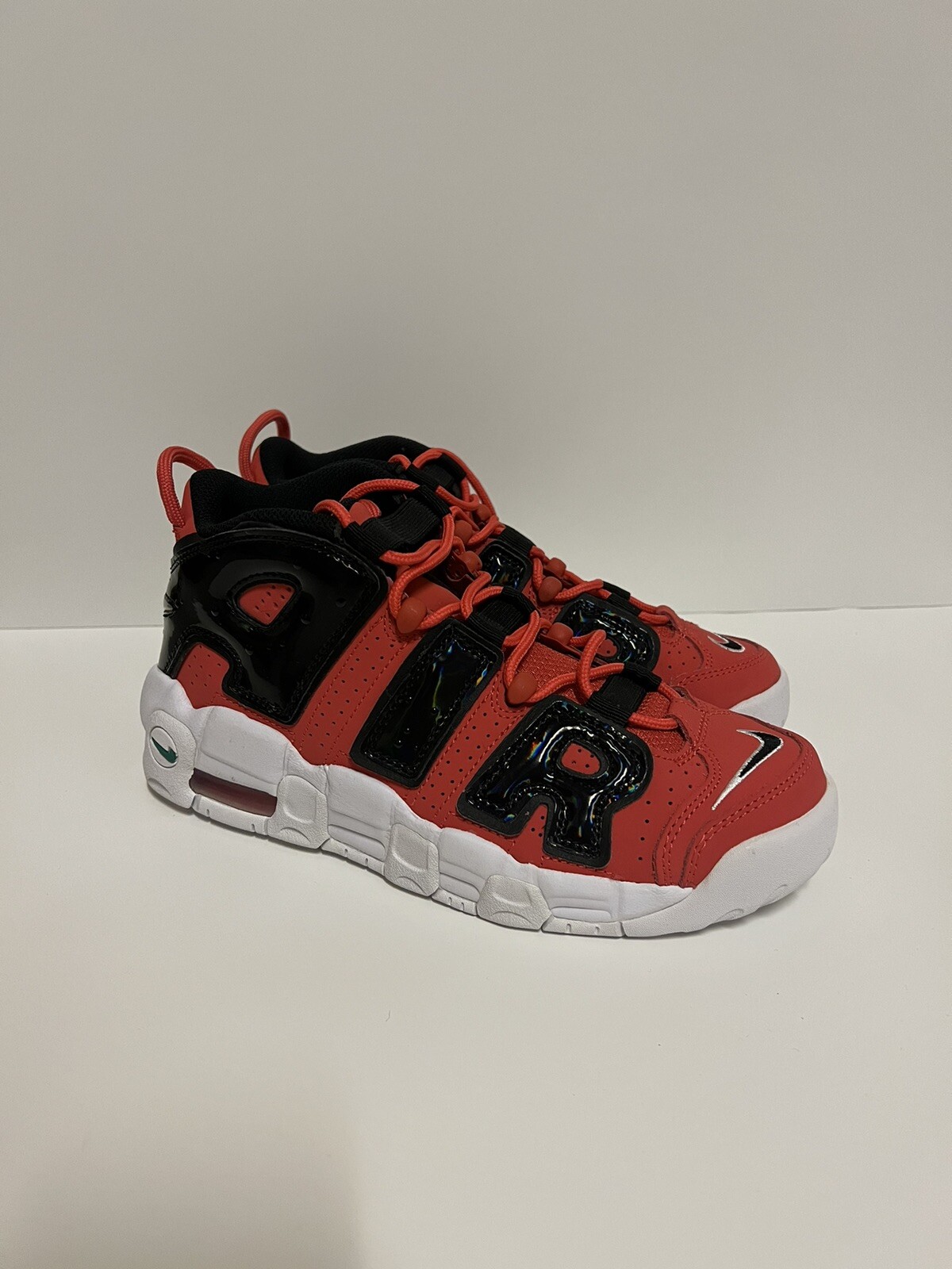 Nike Air More Uptempo (GS) Shoes Boy’s SZ 7Y Lobster/Black-White DV2205-600 NWB