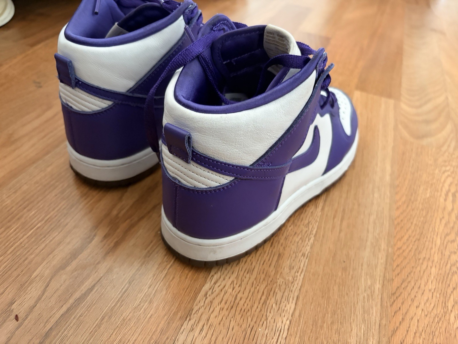 Nike Dunk High Lakers Purple White High-Top Athletic Leather Sneakers DD1399-500