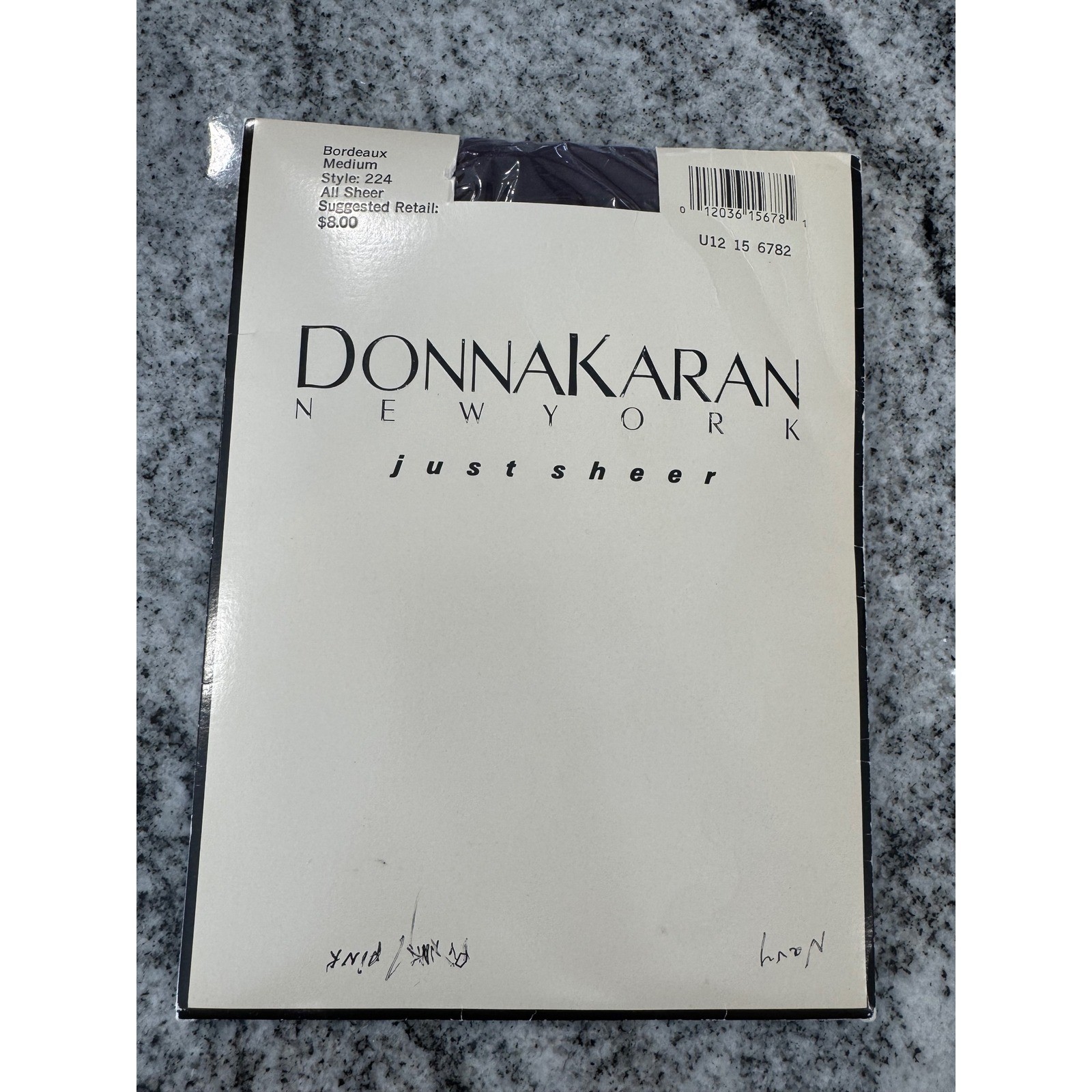 Donna Karan New York Just Sheer Hosiery Tights Bordeaux Medium Size 224