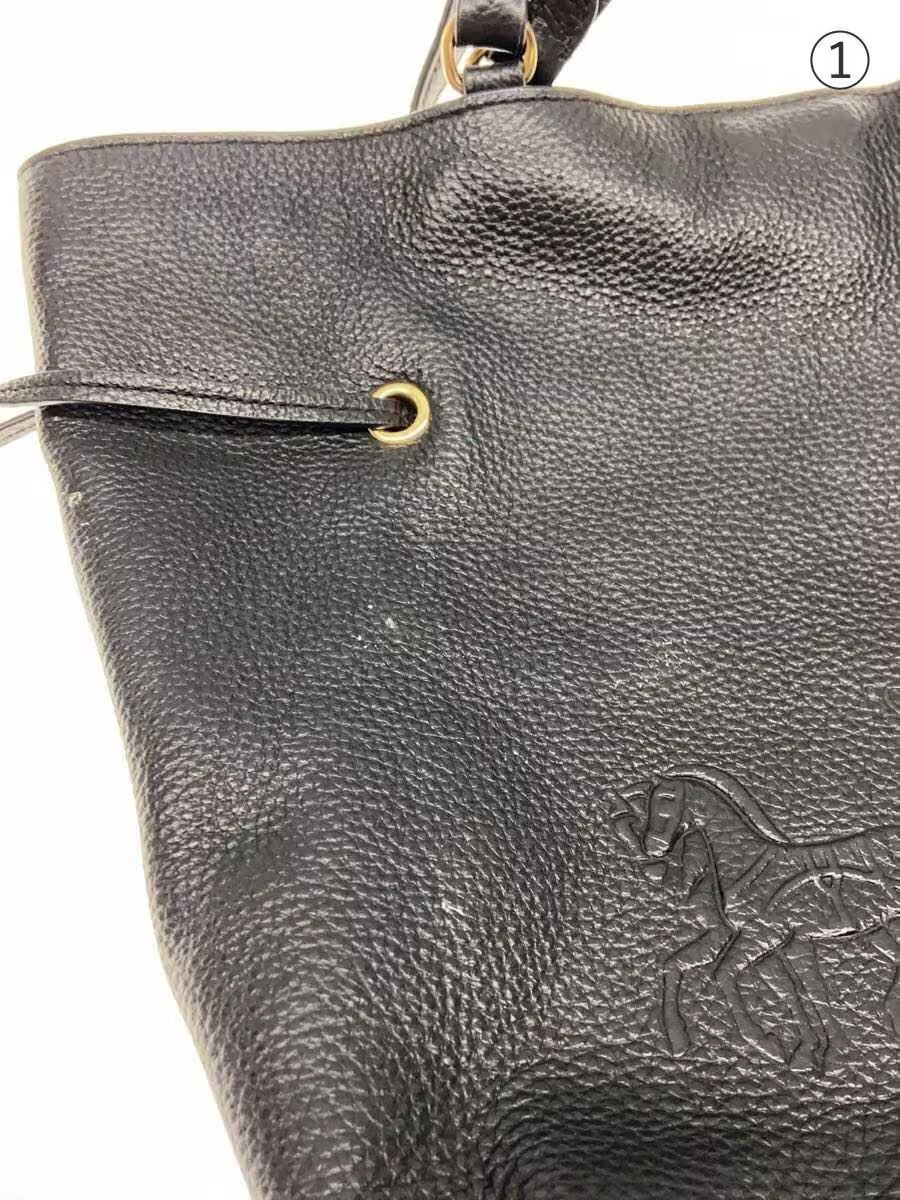COACH Tote Bag Leather BLK CA200 Andy Horse and Carriage Tassel