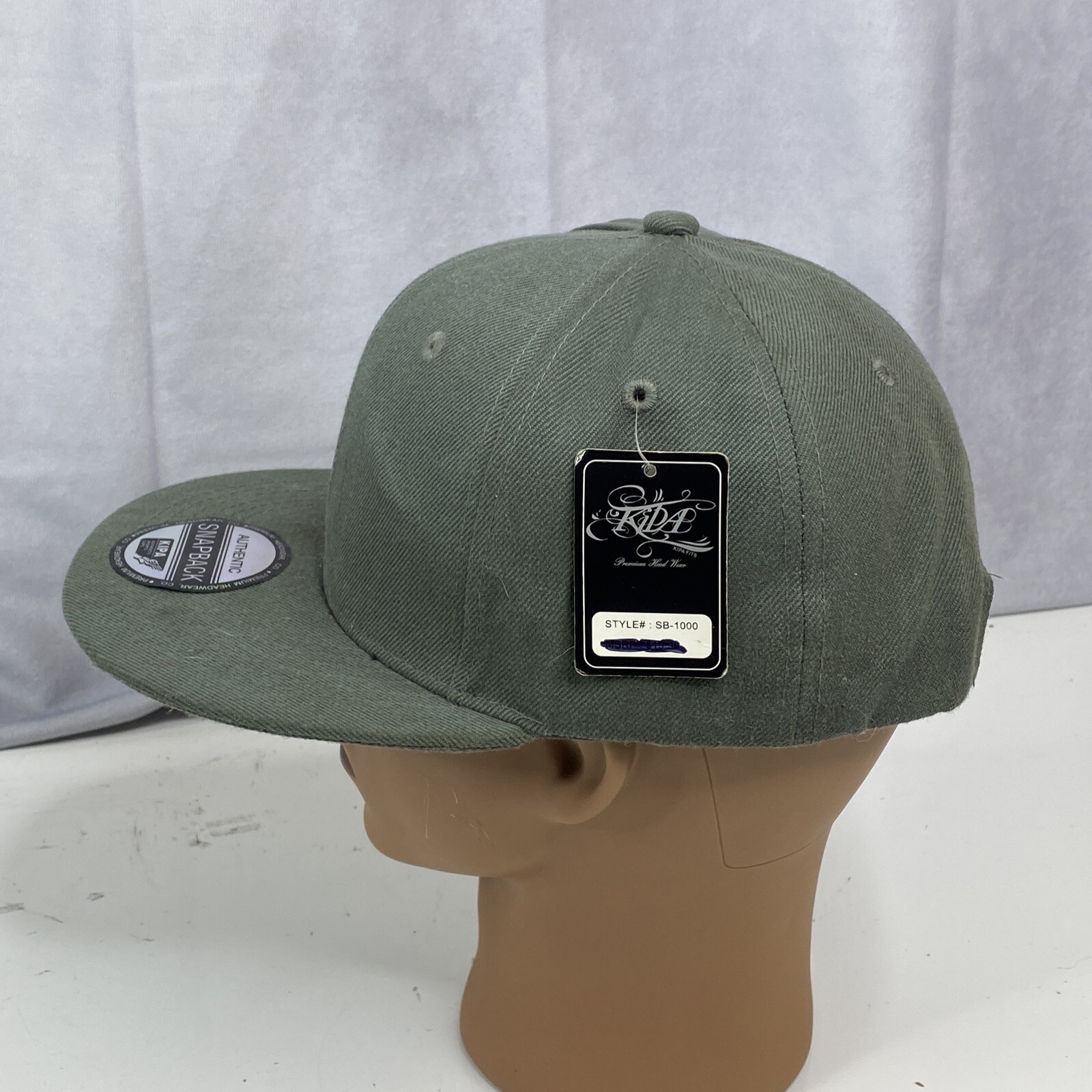 NEW KIPA Authentic Snapback Baseball Hat Cap Premium Headwear Gray Adult