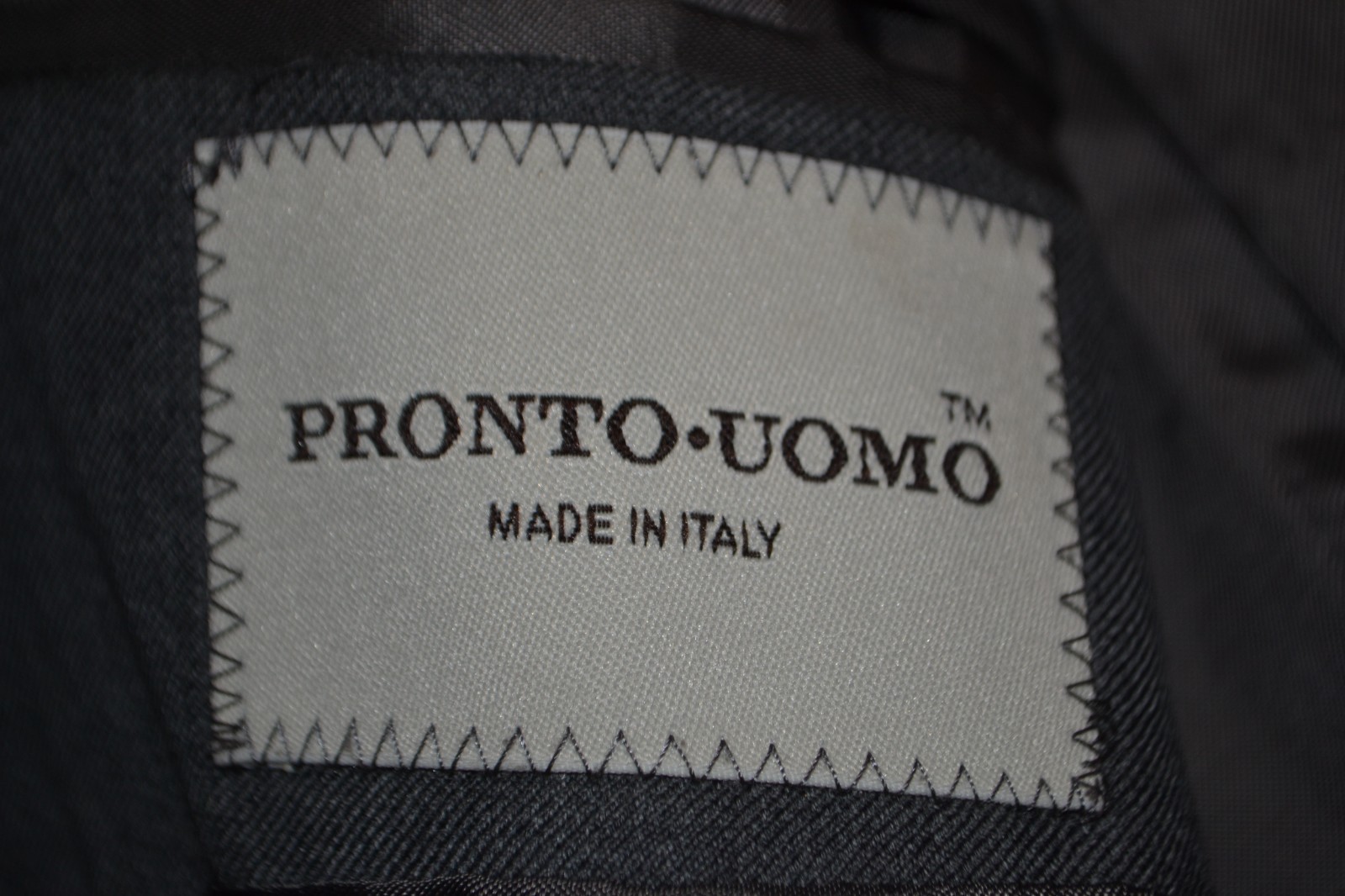 Pronto Uomo Men Angelico Super 100s Gray 3 Button Suit Sz 42R Wst 36×30