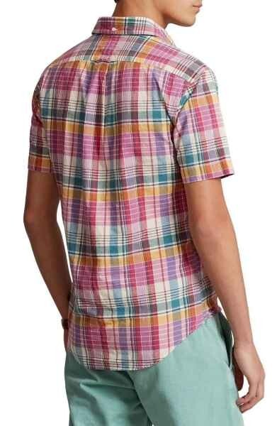 Polo Ralph Lauren men’s Madras Poplin Popover Shirt – Medium -retail $148