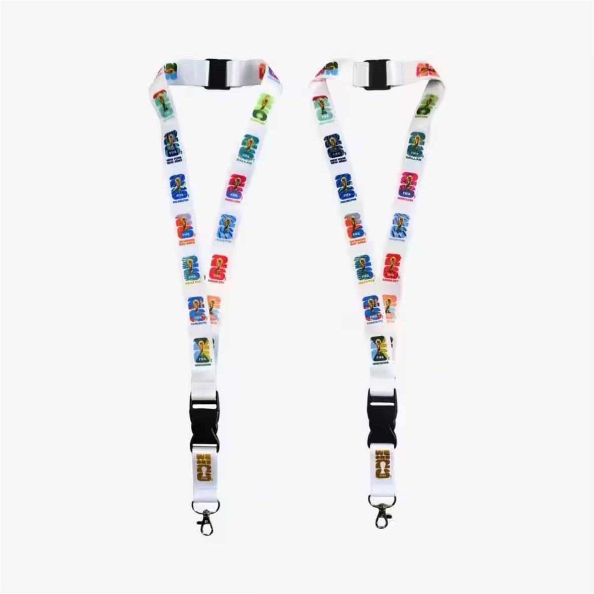FIFA Breakaway ID Badge Holder Lanyard, Multicolor Polyester Logo Trophy