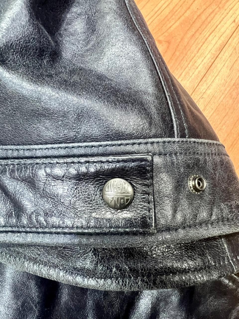 Diesel Men Leather Jacket Size L
